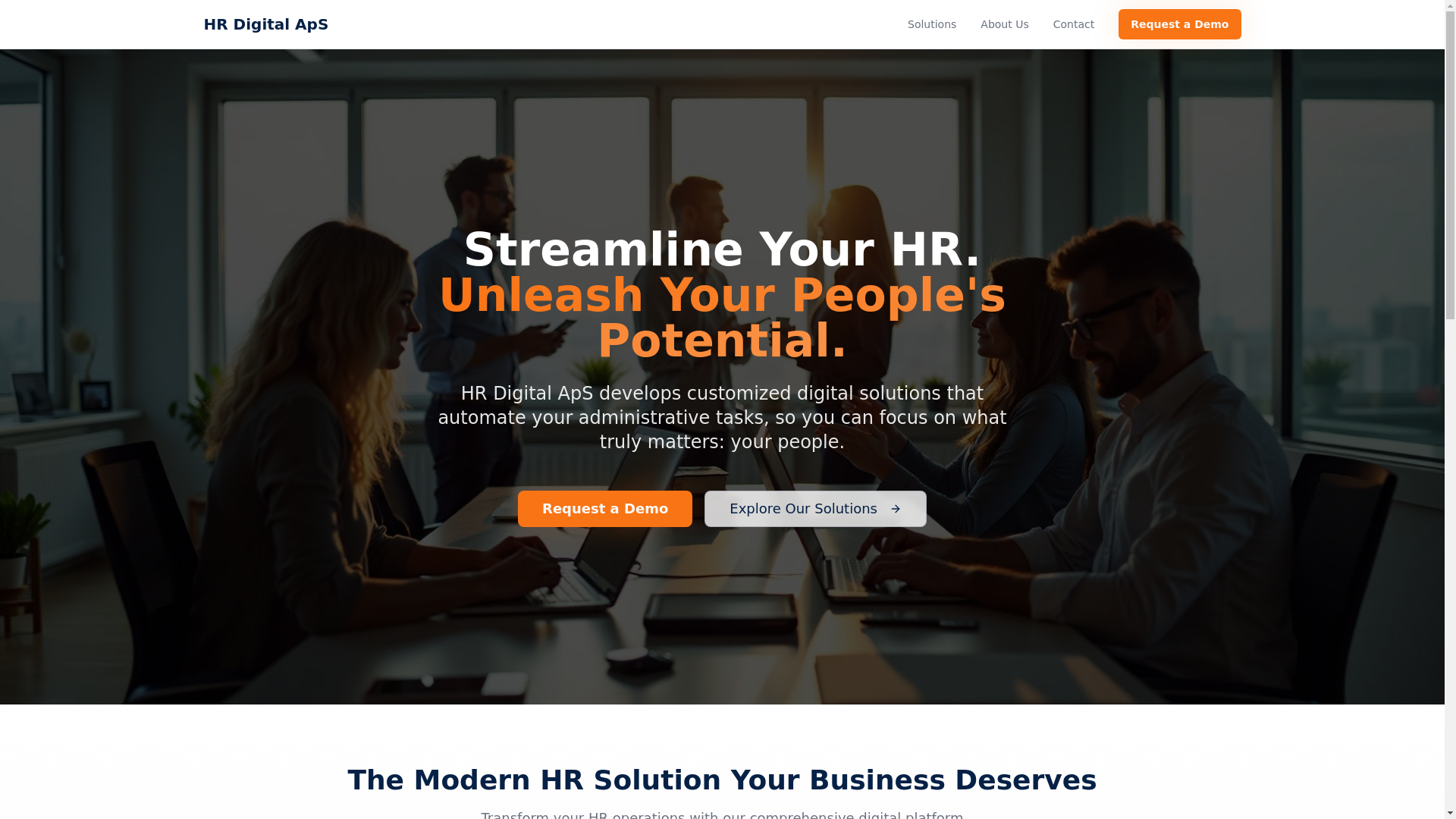 website screenshot of https://hrdigitalaps.online/