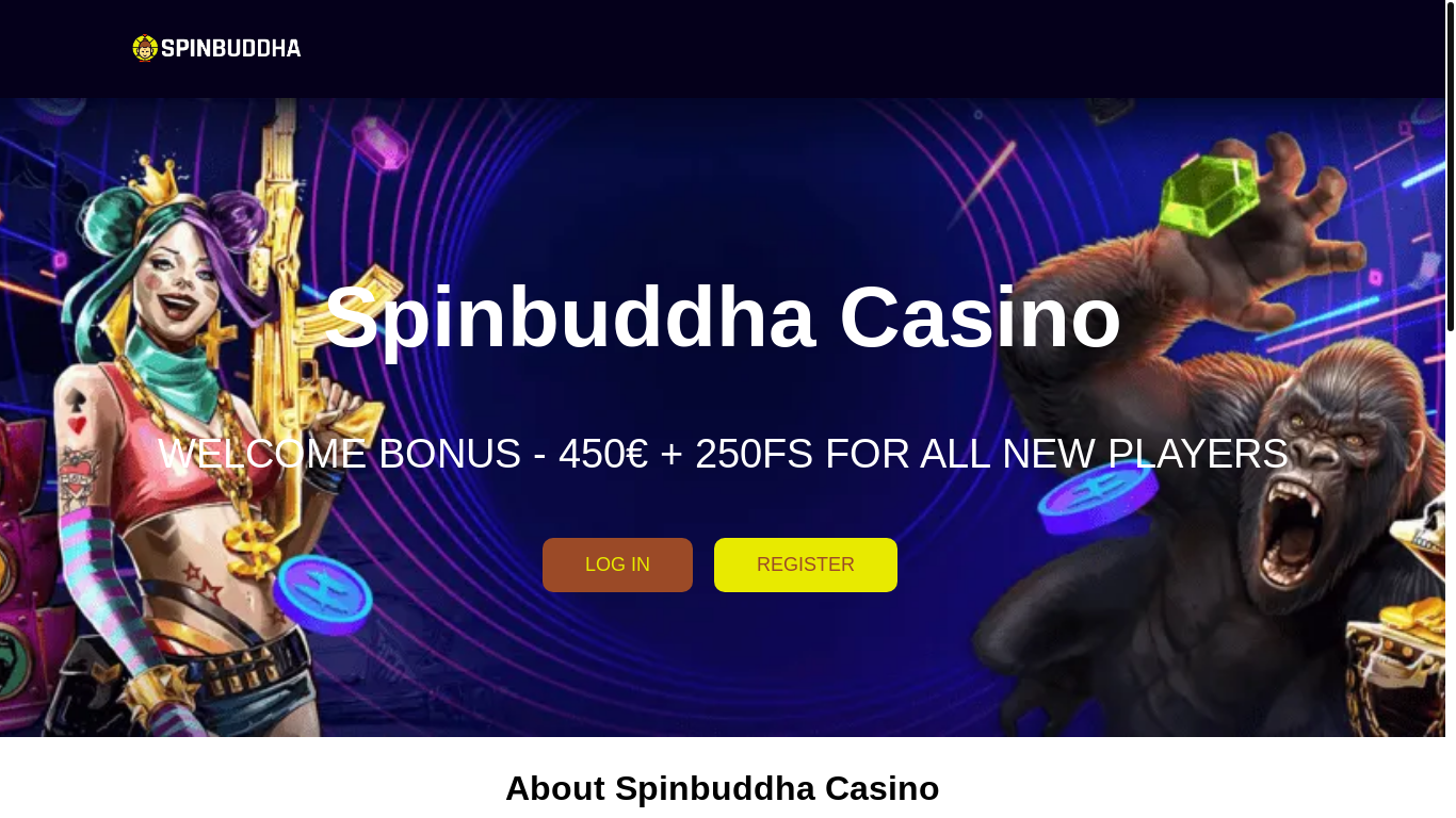 website screenshot of https://spinbuddha-casino.com/