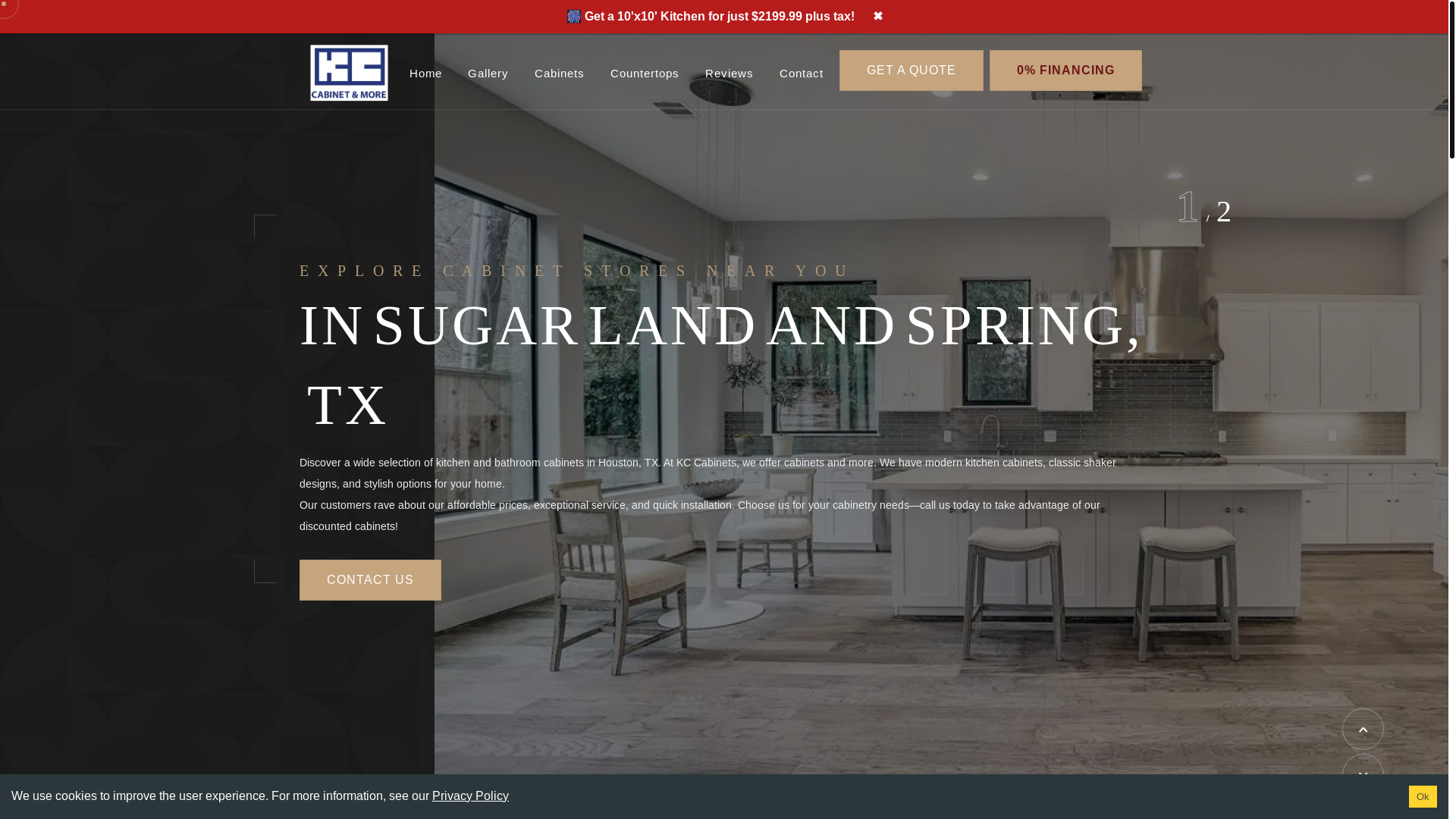 website screenshot of https://kccabinetandmore.pages.dev/