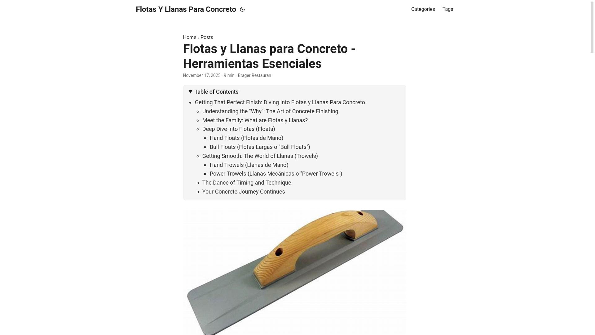 website screenshot of https://flotasyllanasparaconcreto2.pages.dev/