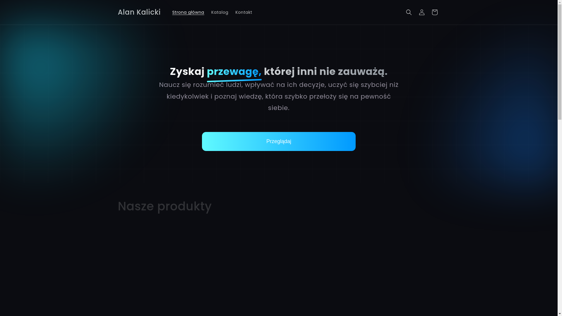 website screenshot of https://alankalicki.pl/
