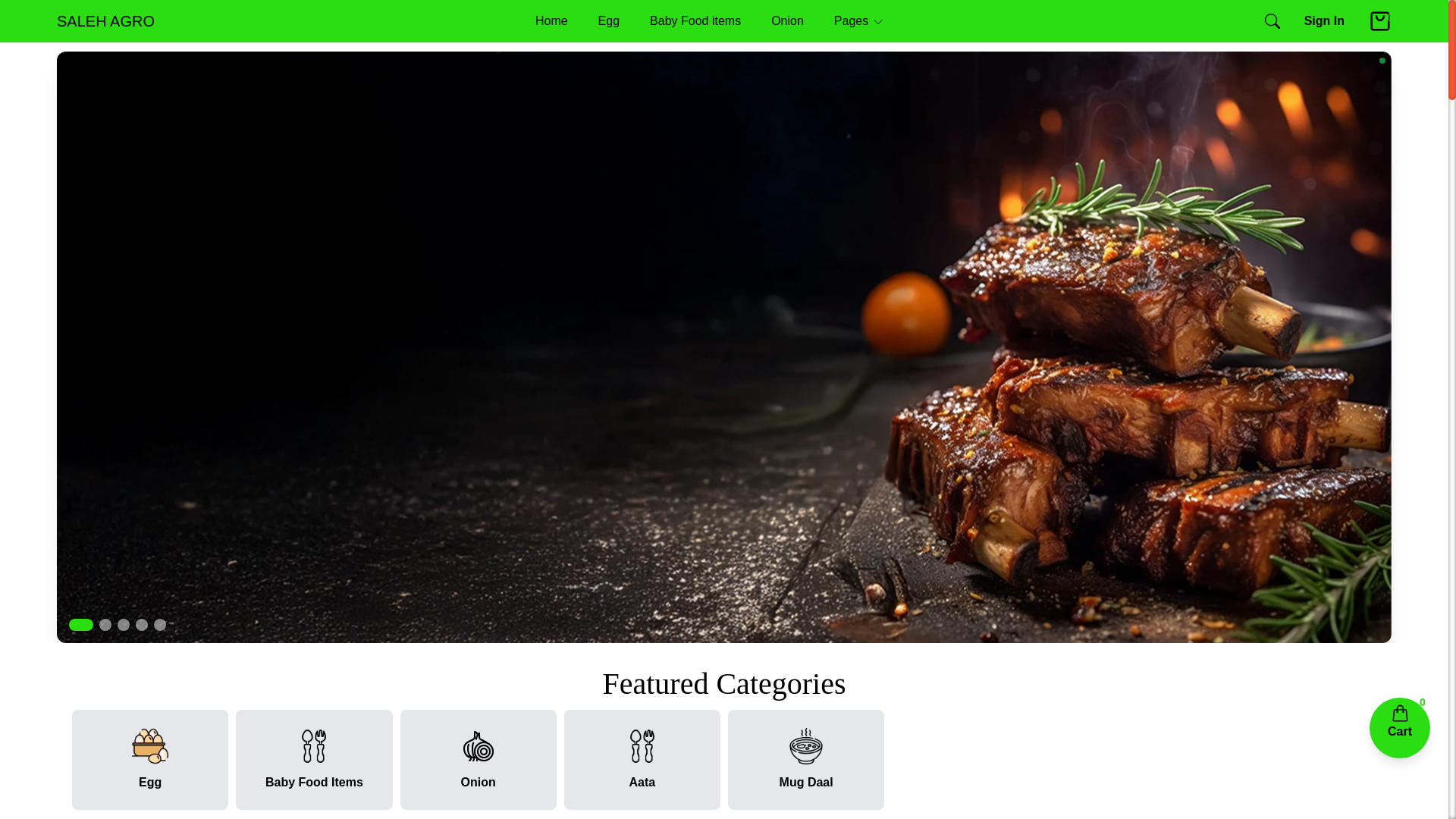 website screenshot of https://salehagro.com/