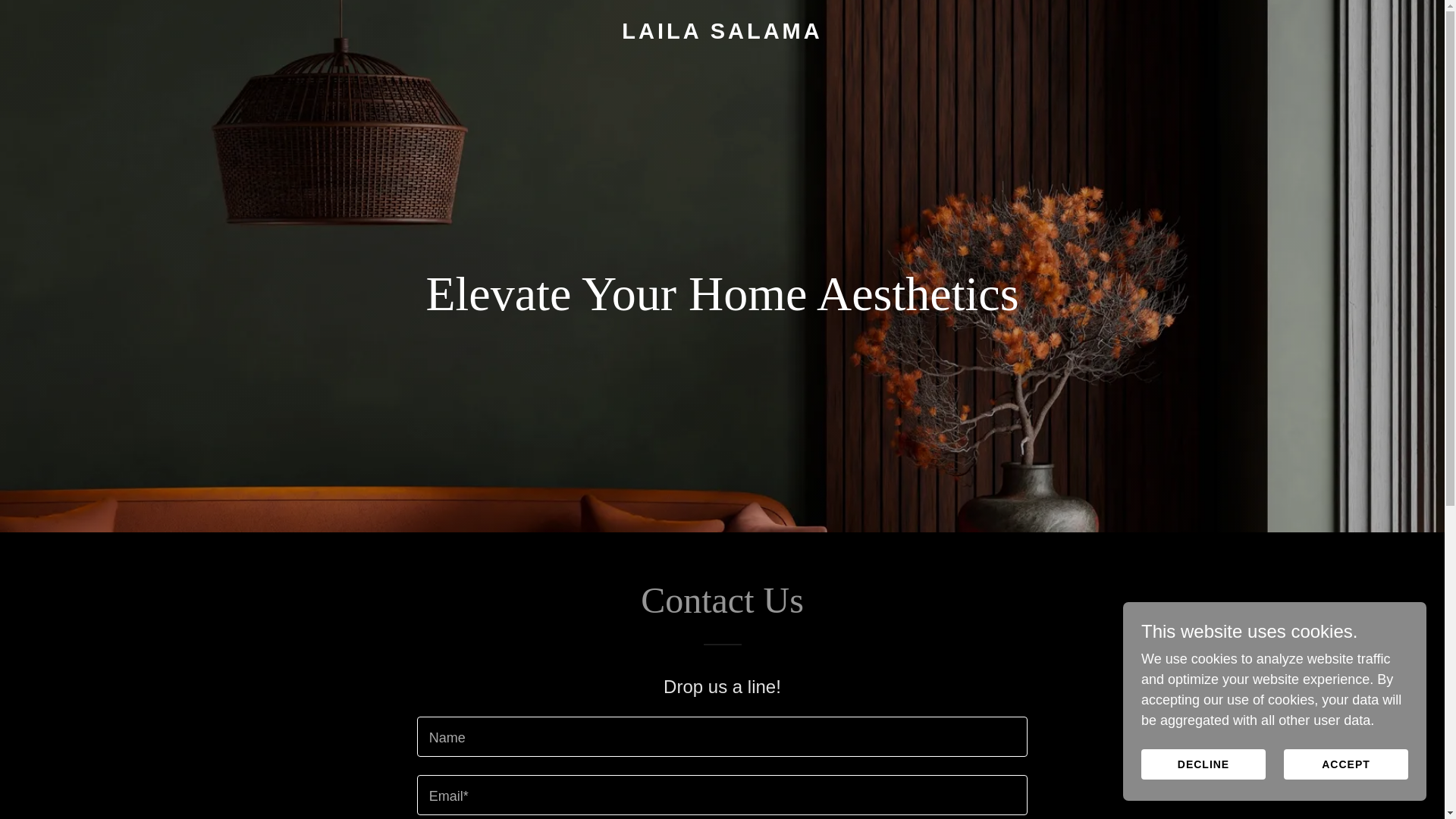 website screenshot of https://lailasalama.com/