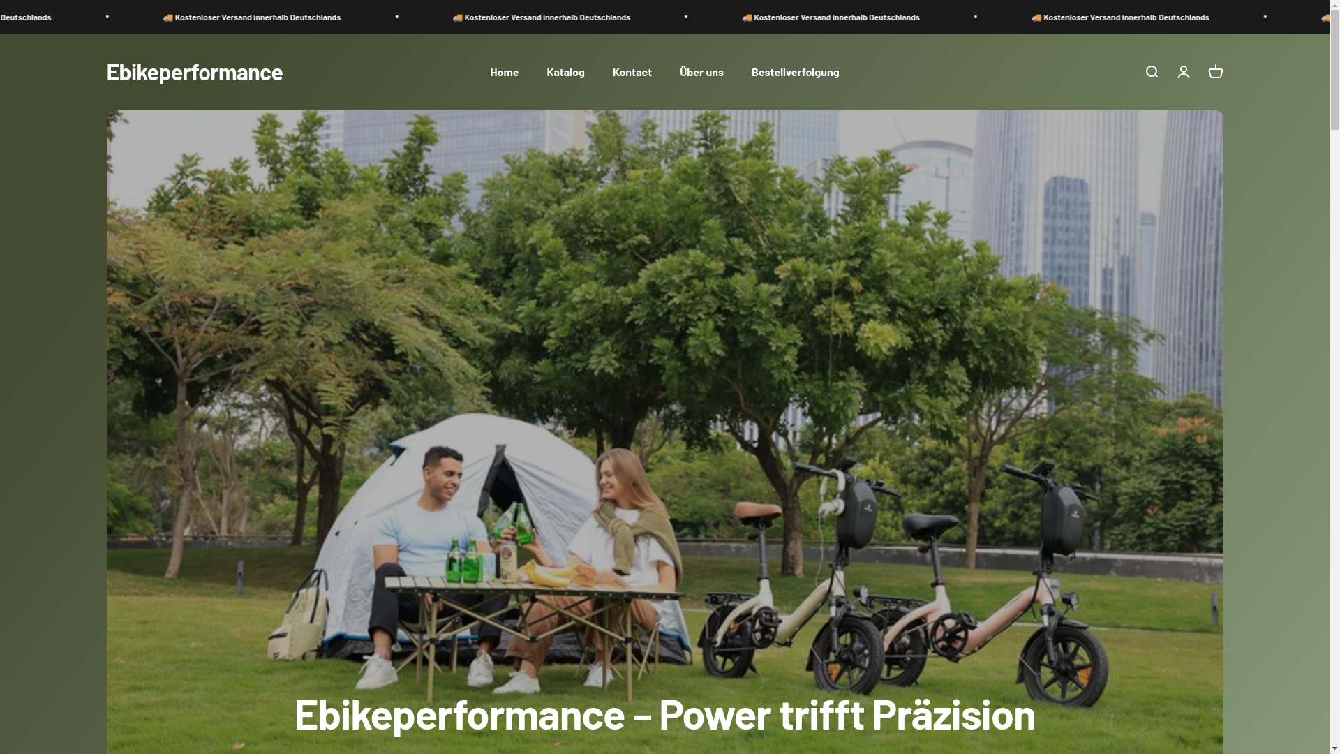 website screenshot of https://ebikeperformance.shop/