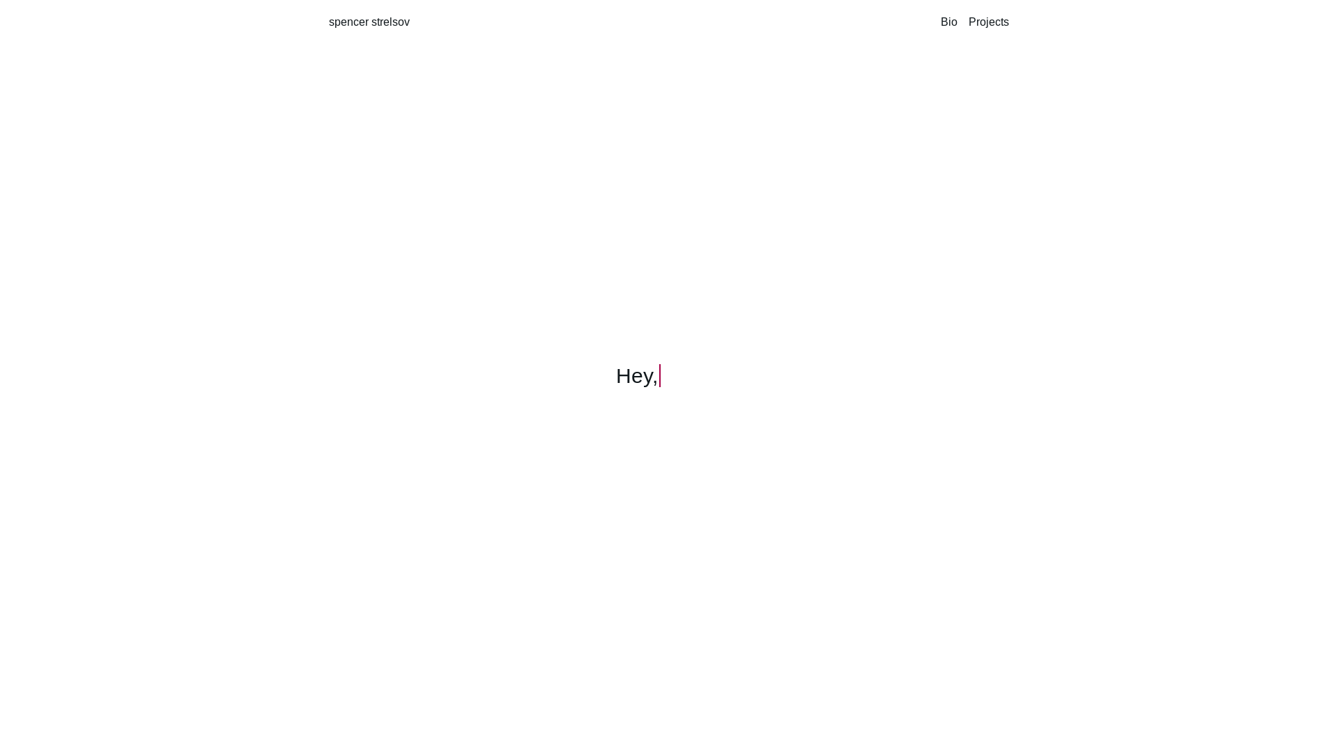 website screenshot of https://spencerstrelsov.com/