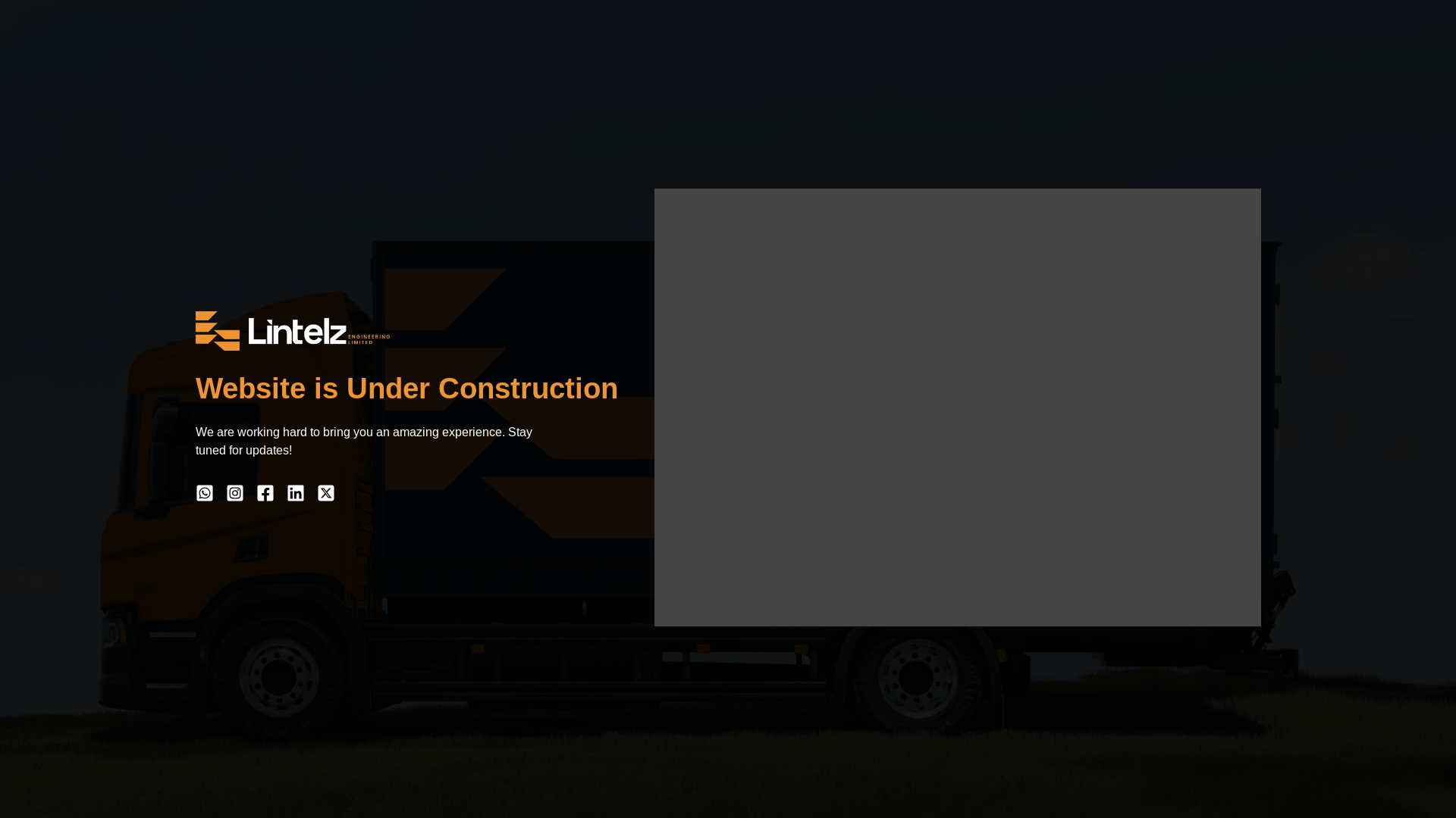 website screenshot of https://lintelz.com/