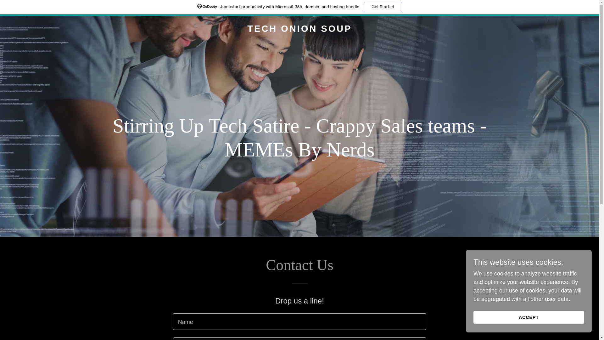 website screenshot of https://techonionsoup.com/