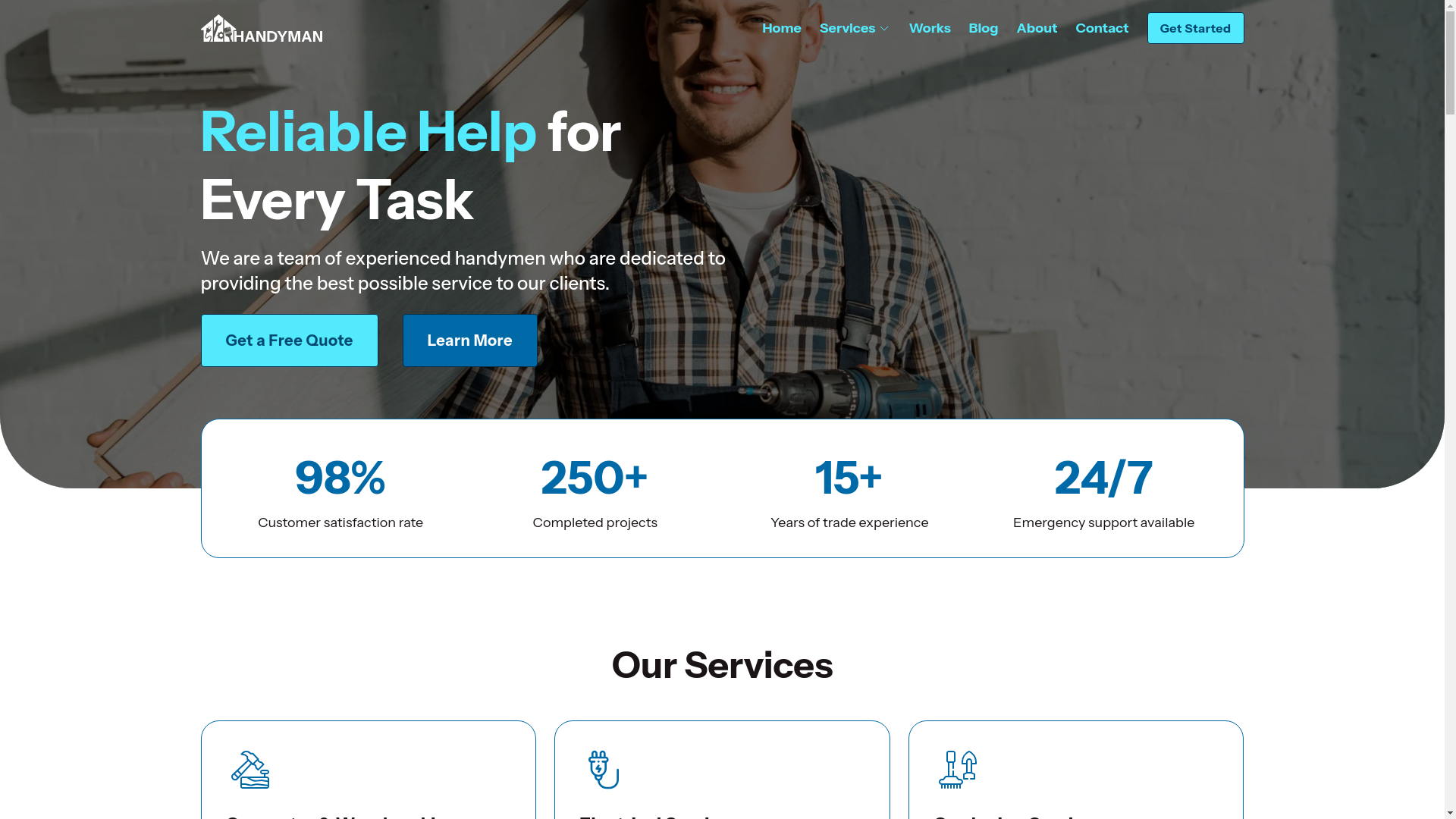 website screenshot of https://handymanpro.pages.dev/