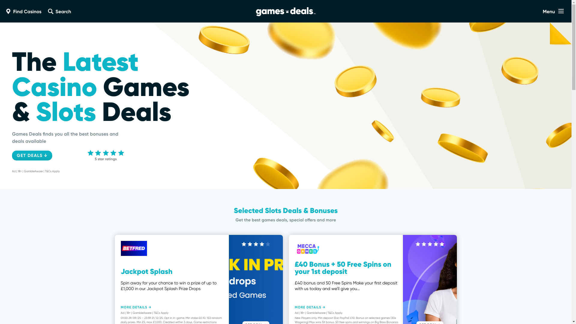 website screenshot of https://games-deals.com