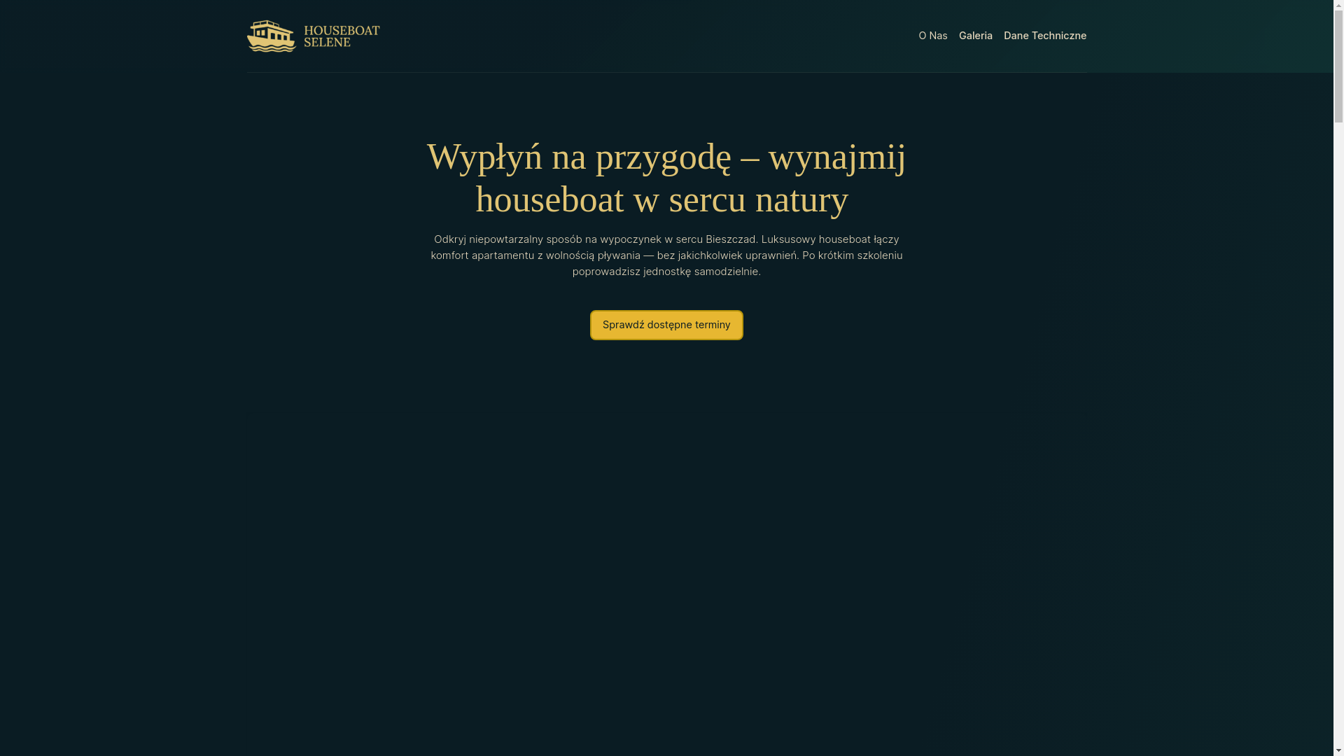 website screenshot of https://selenehouseboat.pl/