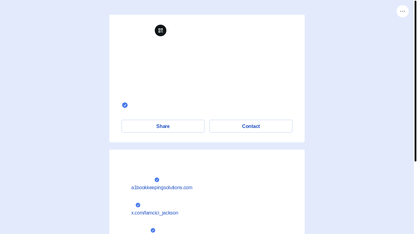 website screenshot of https://cicijackson.link/