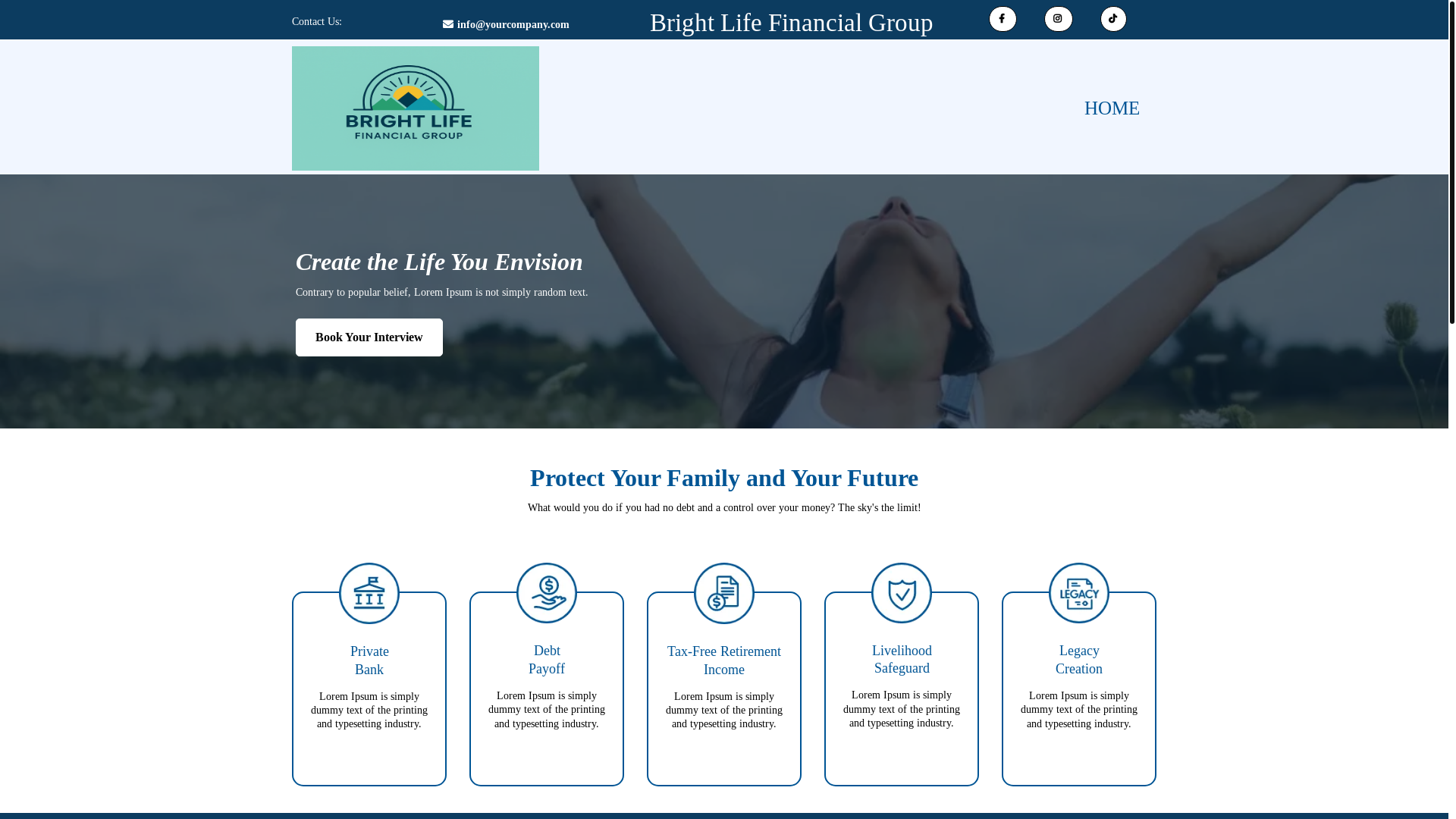 website screenshot of https://brightlifefinancialgroup.com/