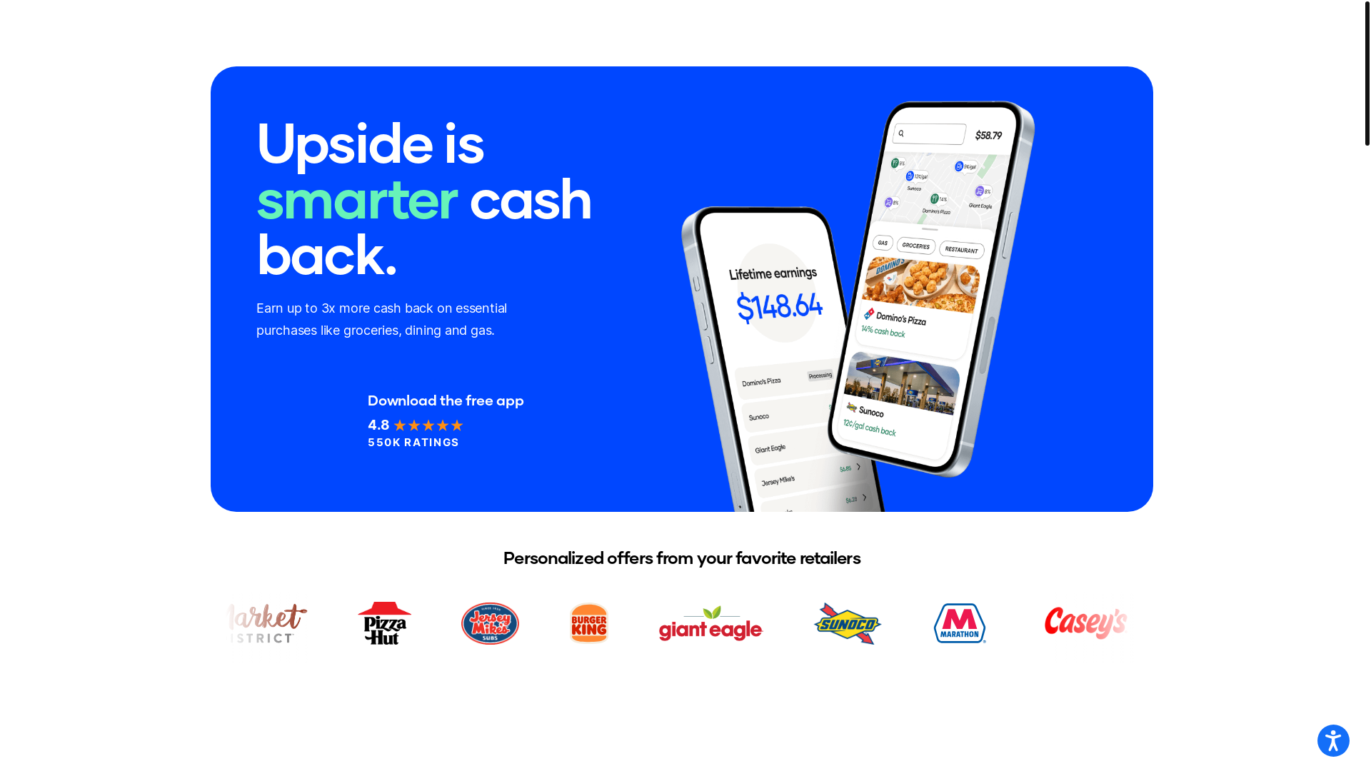 website screenshot of https://theupsideconnect.com/