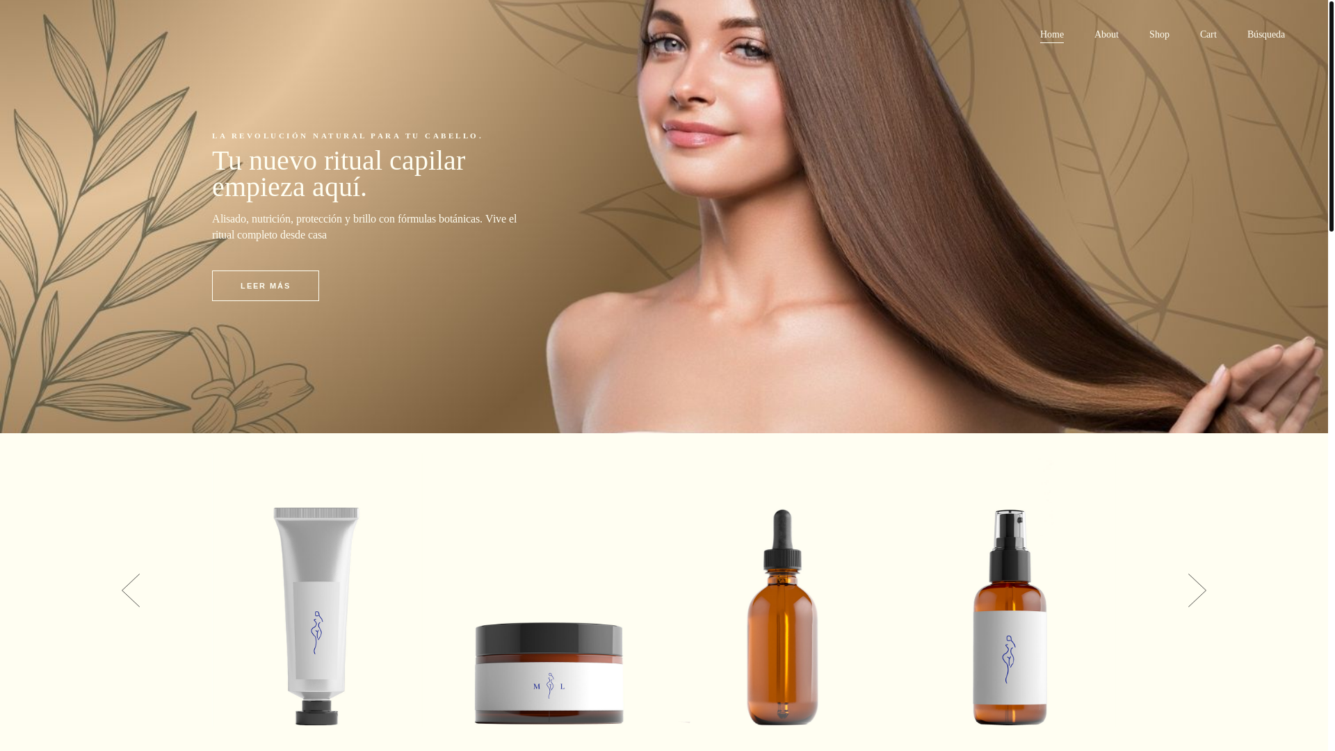 website screenshot of https://keratinaorganica.mx/