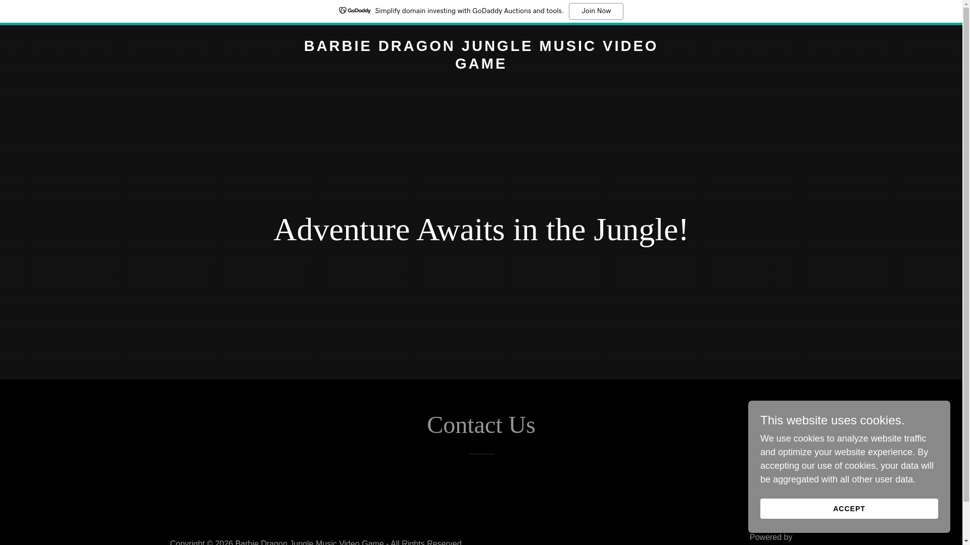 website screenshot of https://barbiedragonjunglemusicvideogame.com/