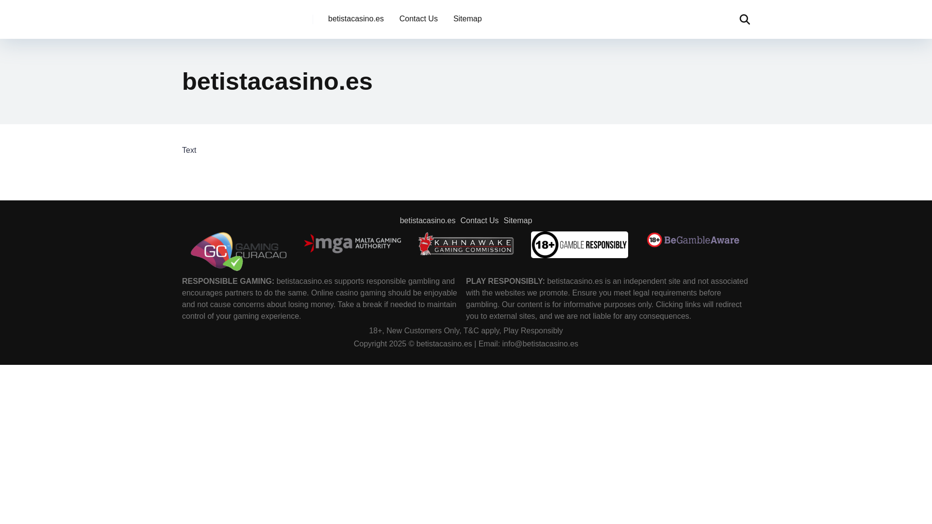 website screenshot of https://betistacasino.es/