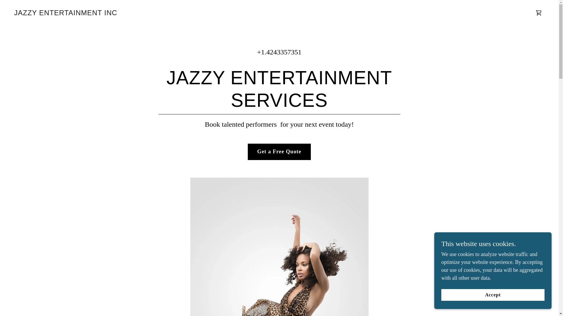 website screenshot of https://jazzyentertaimentinc.com/