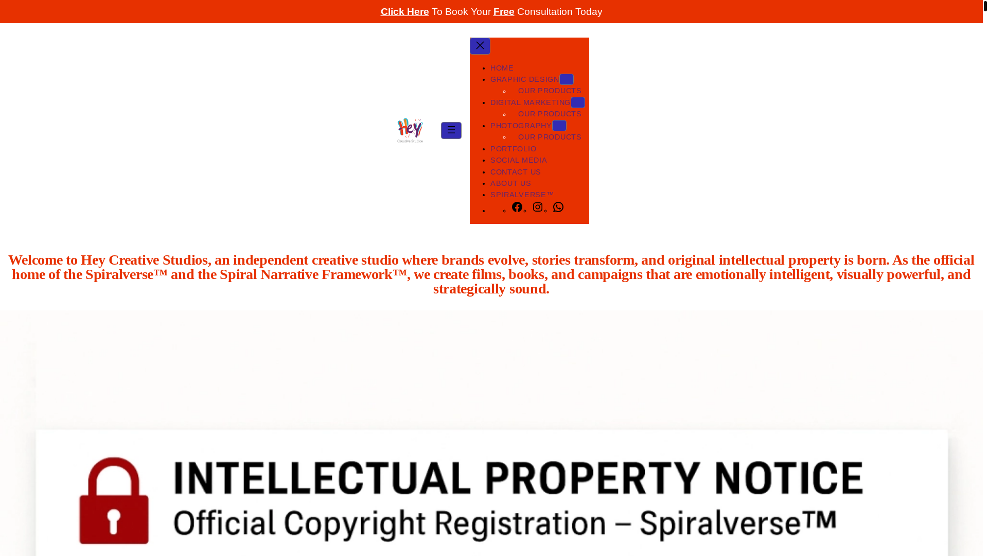website screenshot of https://spiralversestudios.com/