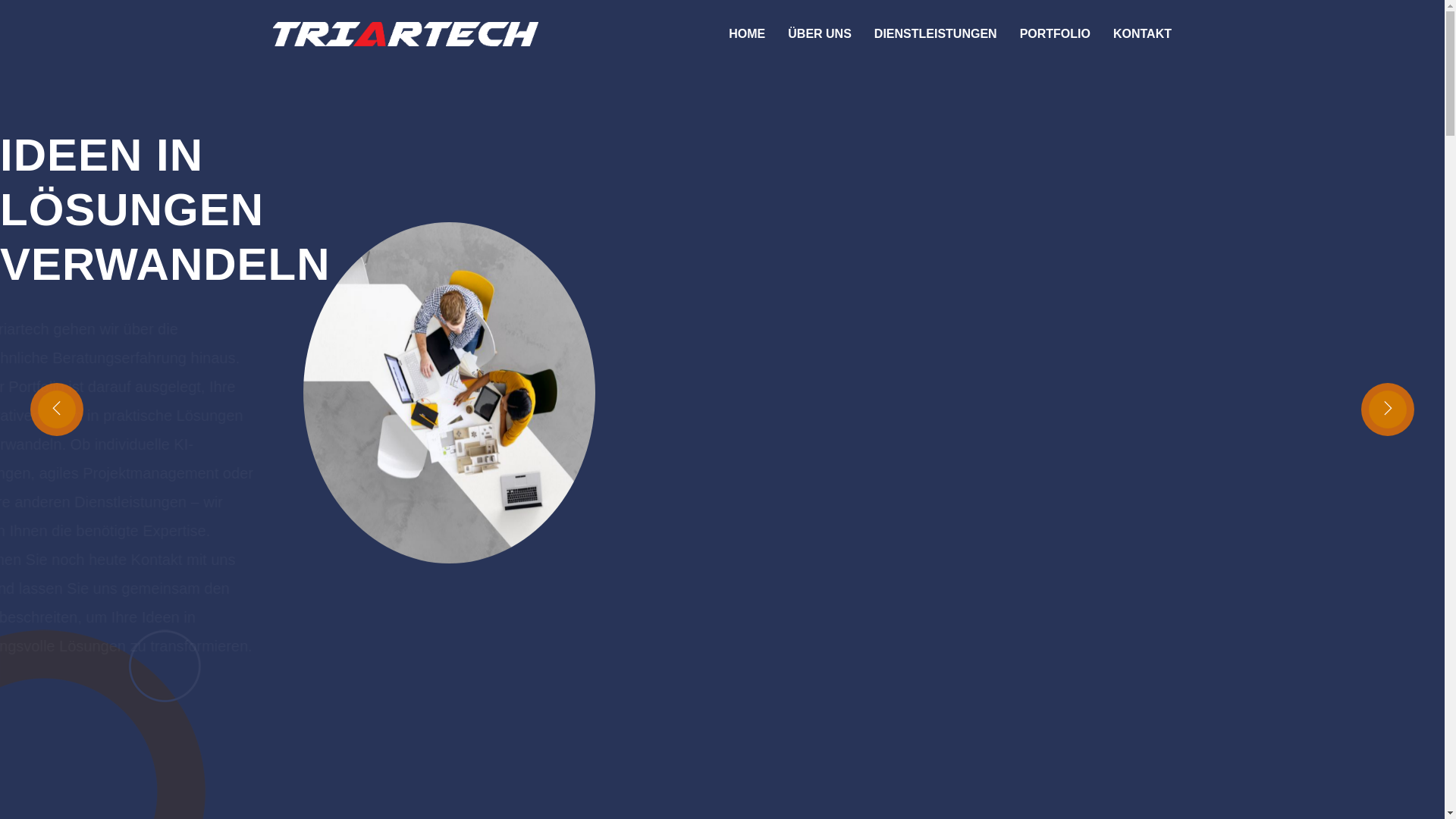website screenshot of https://triartech.de/