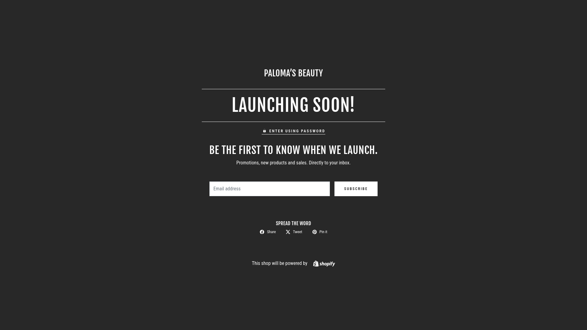 website screenshot of https://palomasbeauty.com/