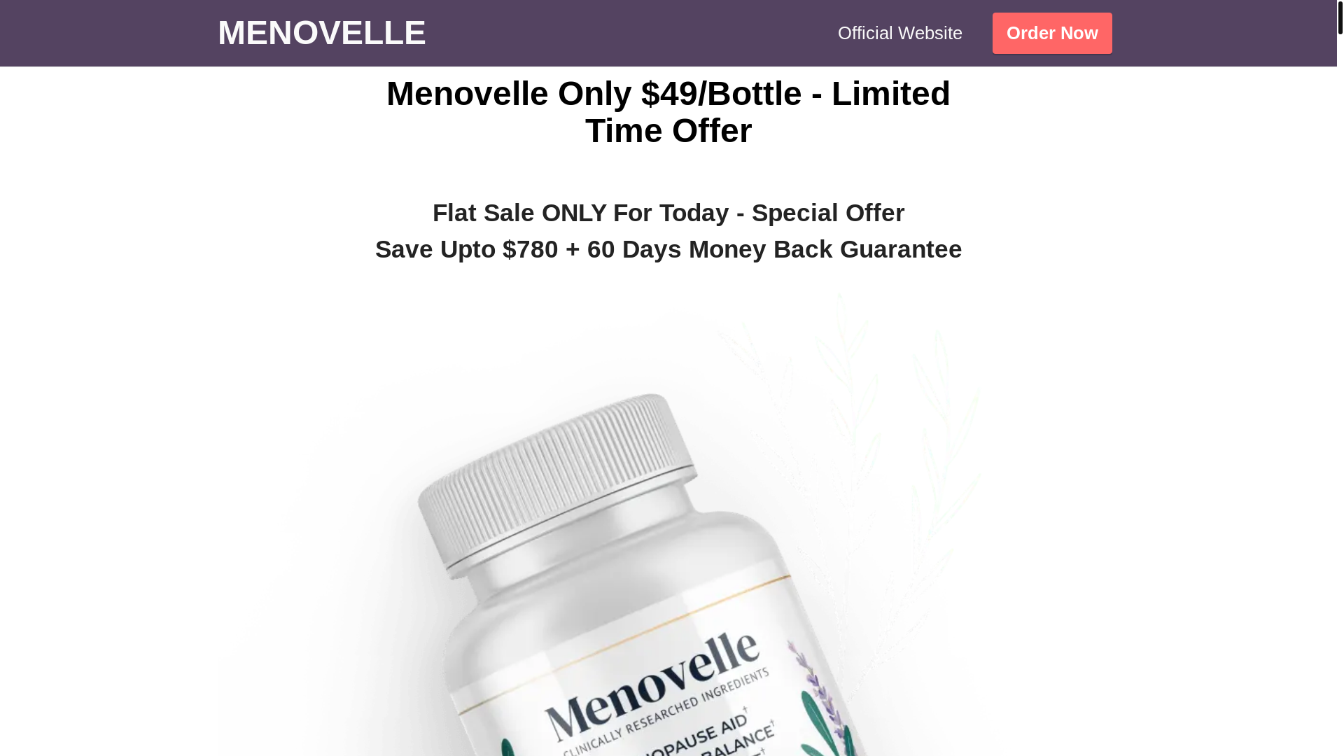 website screenshot of https://menovellie.com/