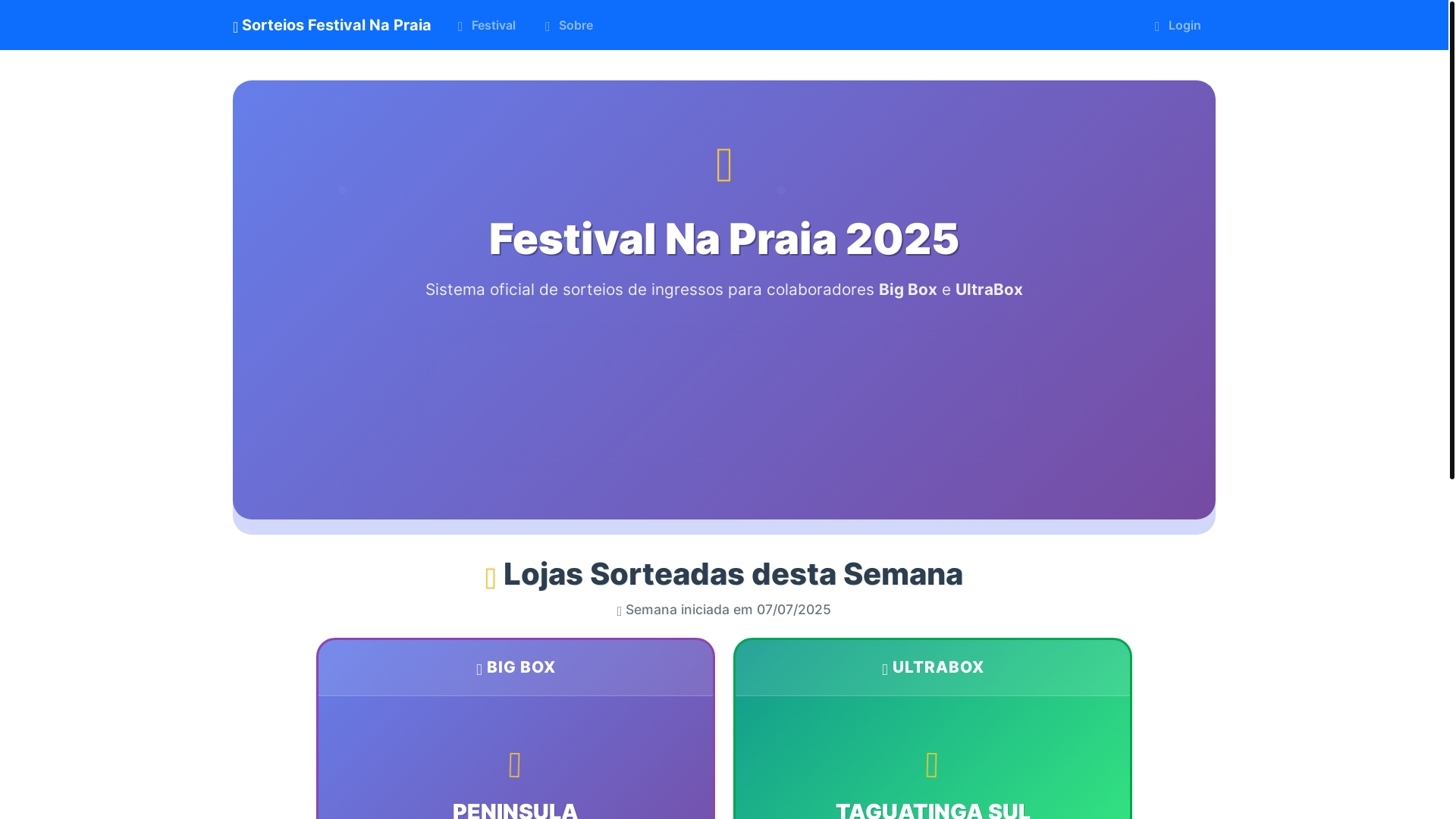 website screenshot of https://sorteio-bigbox.pages.dev/