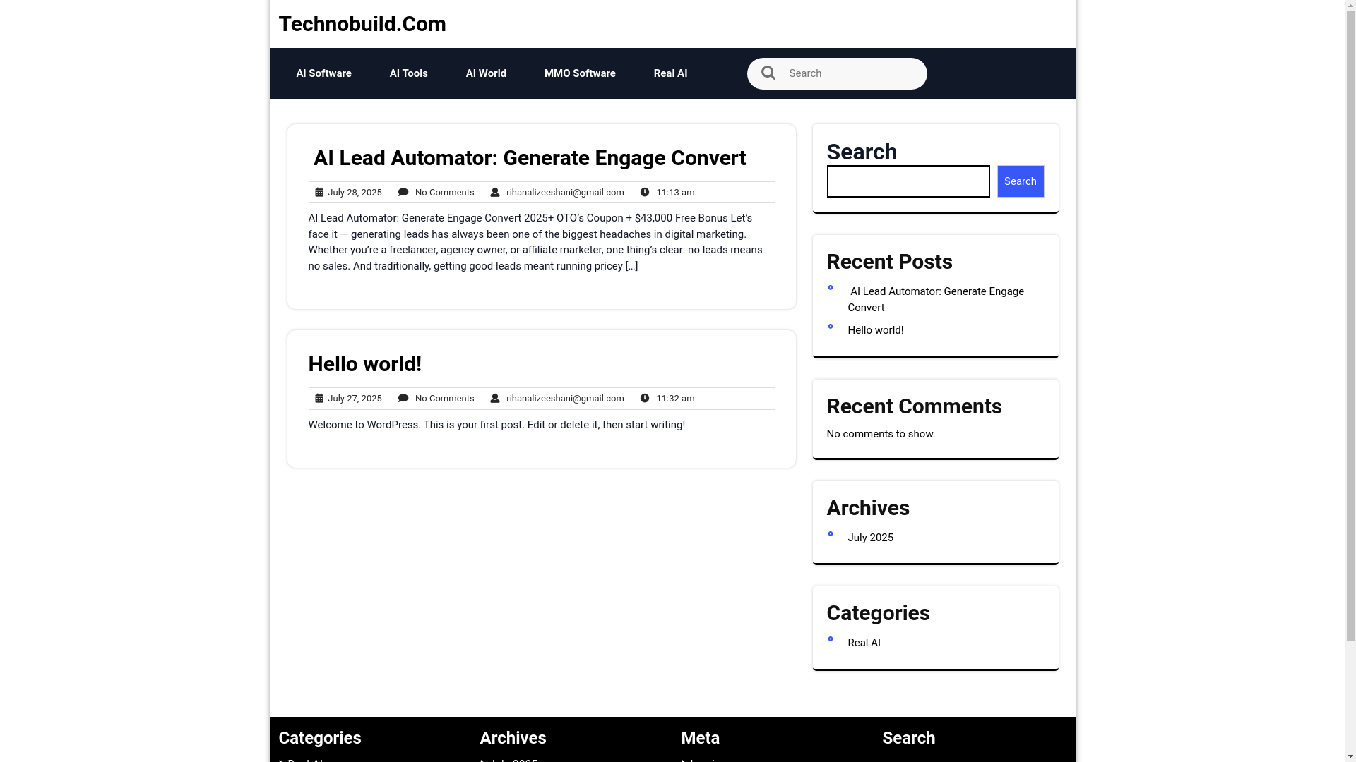 website screenshot of https://techcnobulid.com/