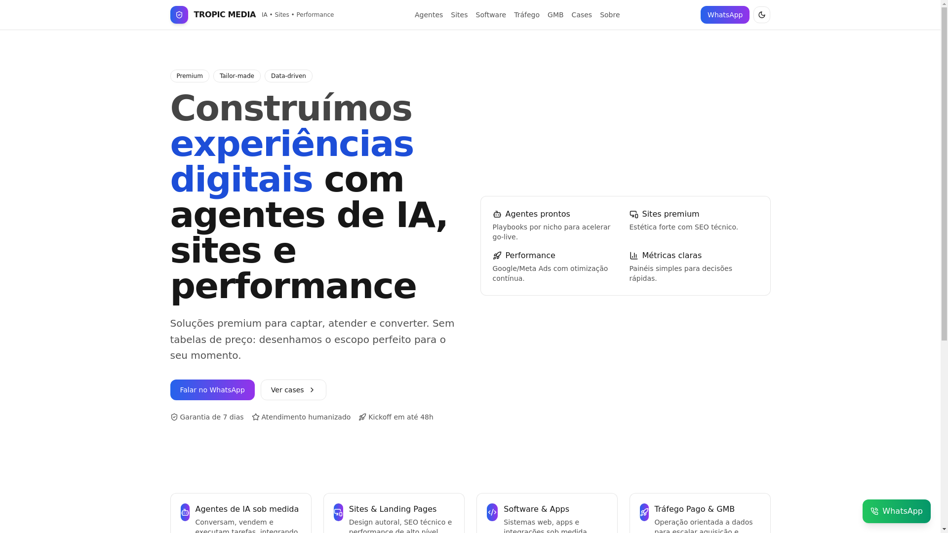 website screenshot of https://tropicmediasite.pages.dev/