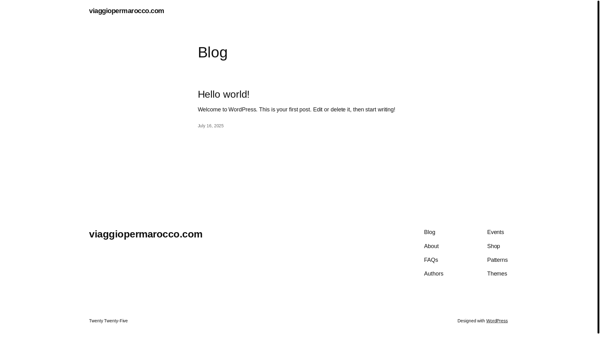 website screenshot of https://viaggiopermarocco.com/