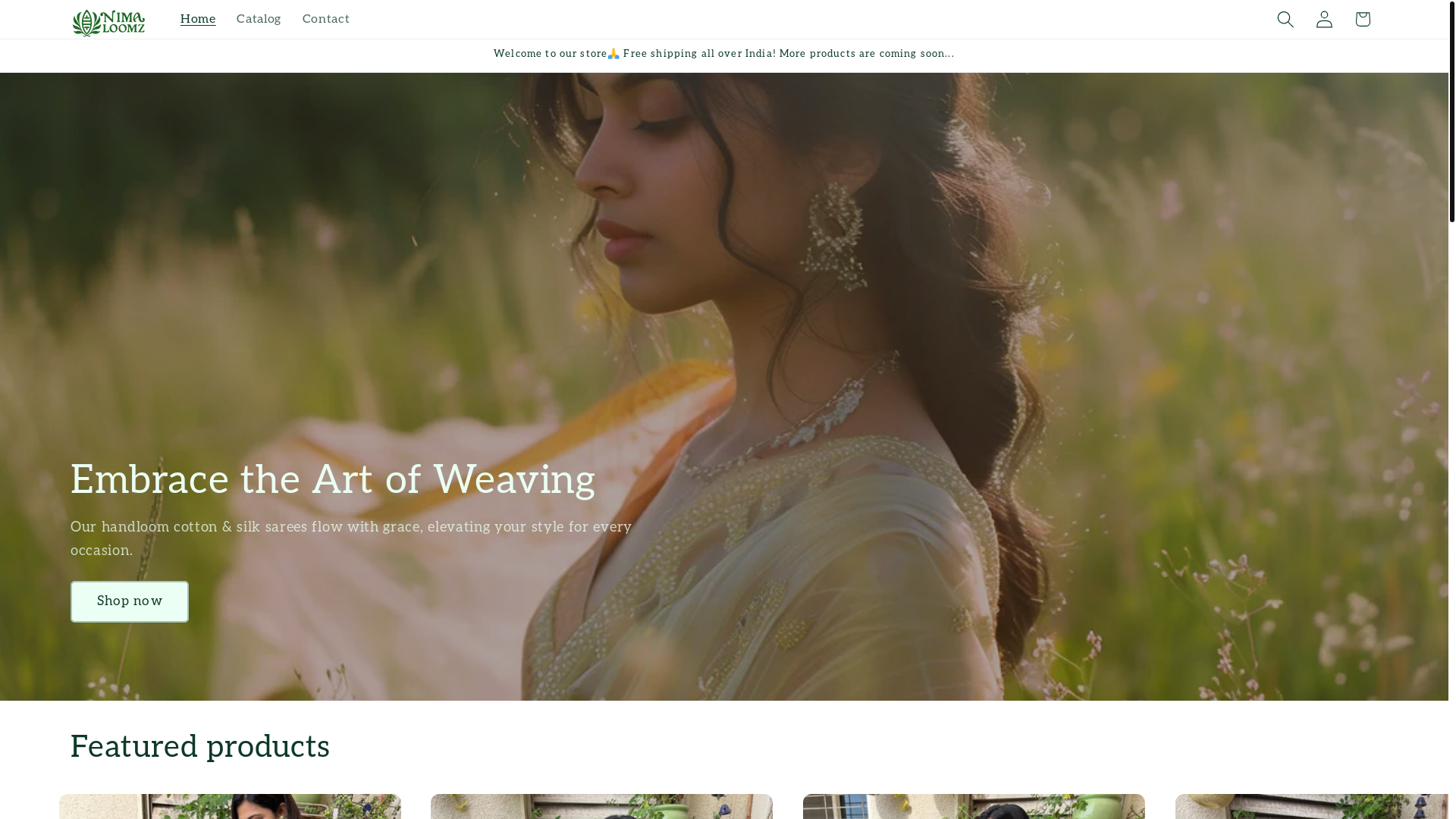 website screenshot of https://nimaloomz.com/