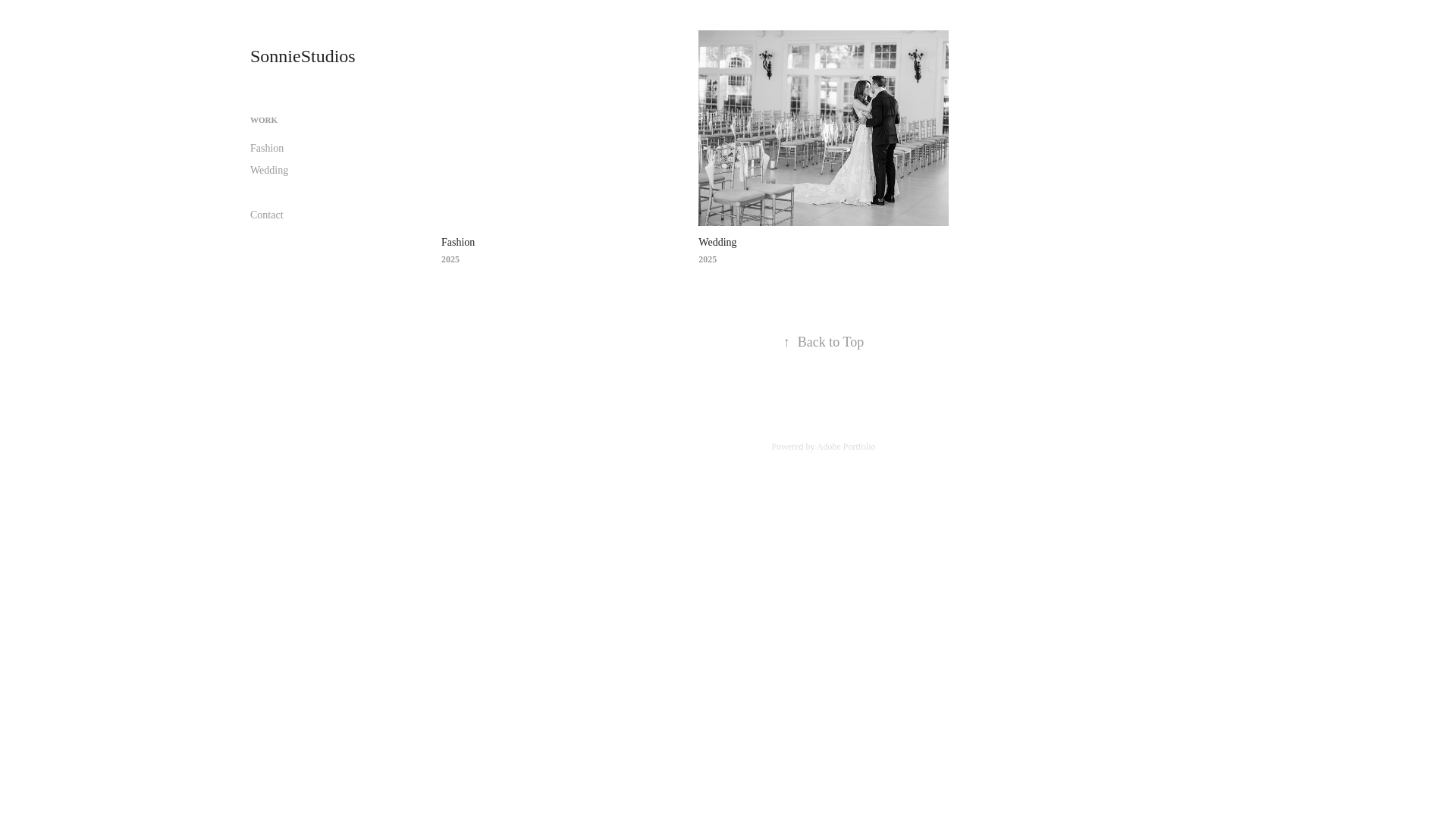 website screenshot of https://sonniestudiosnyc.com/