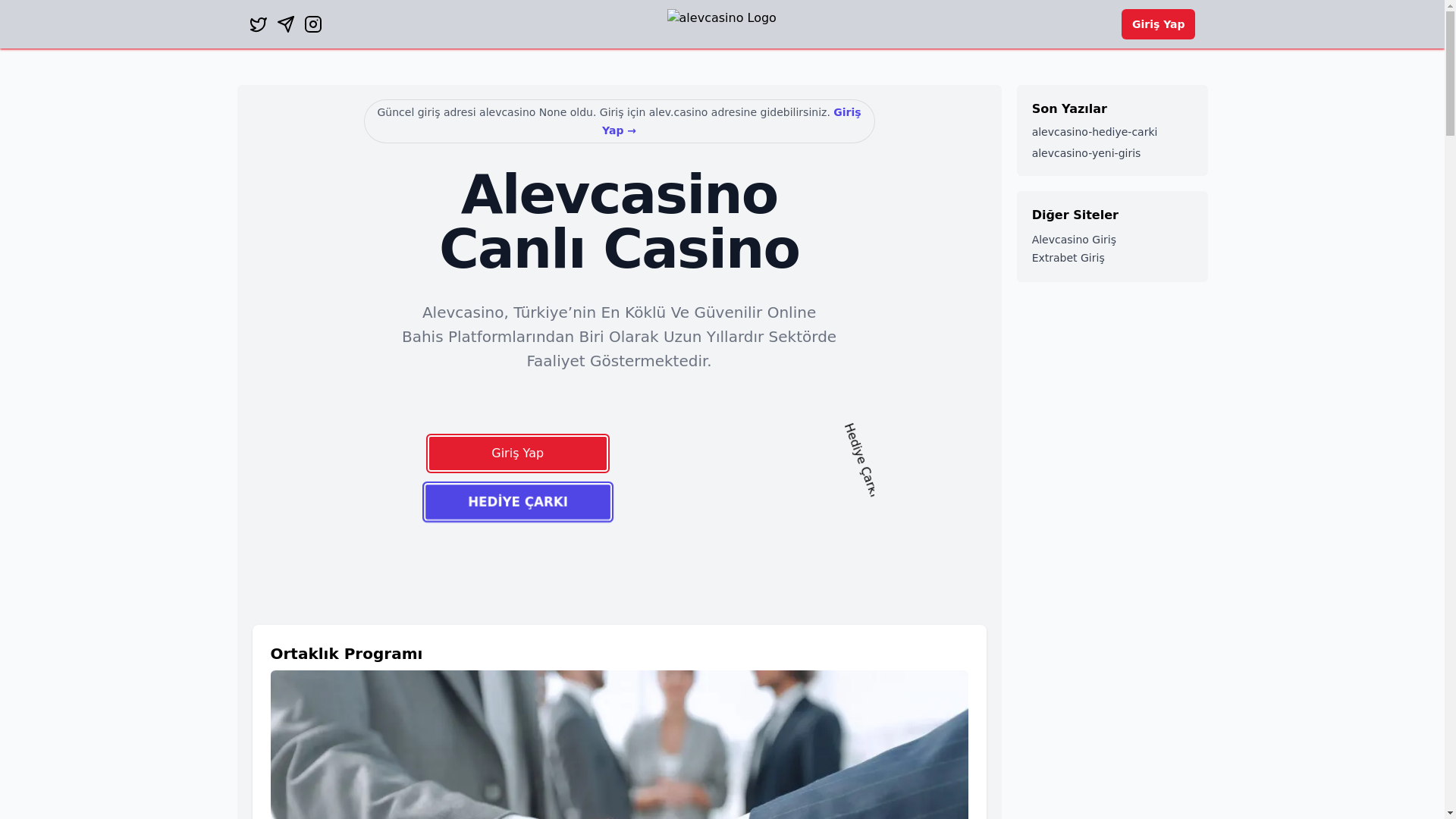 website screenshot of https://alevcasinoguncelgiris-site.pages.dev/