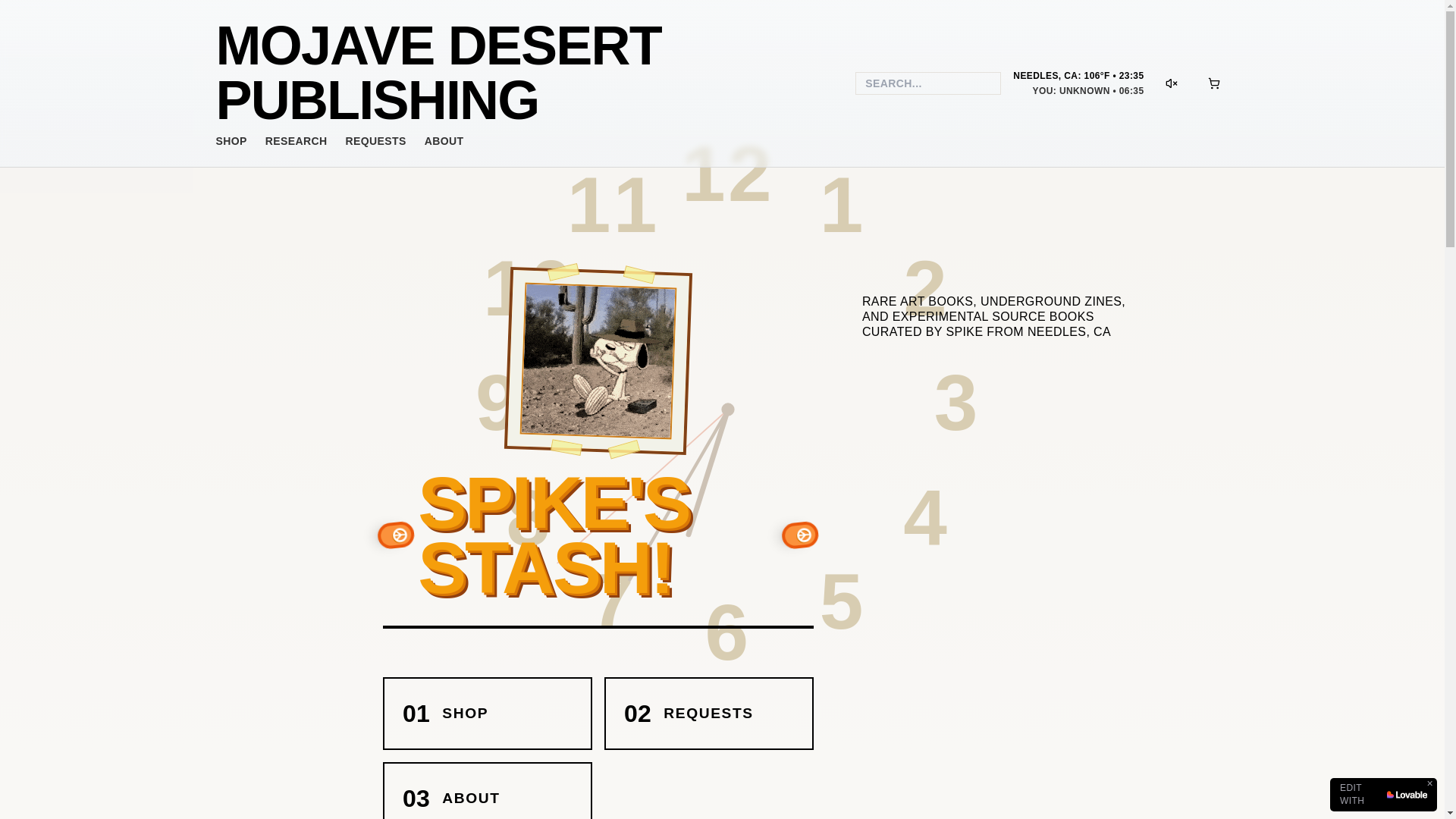 website screenshot of https://mojavedesertpublishing.org/