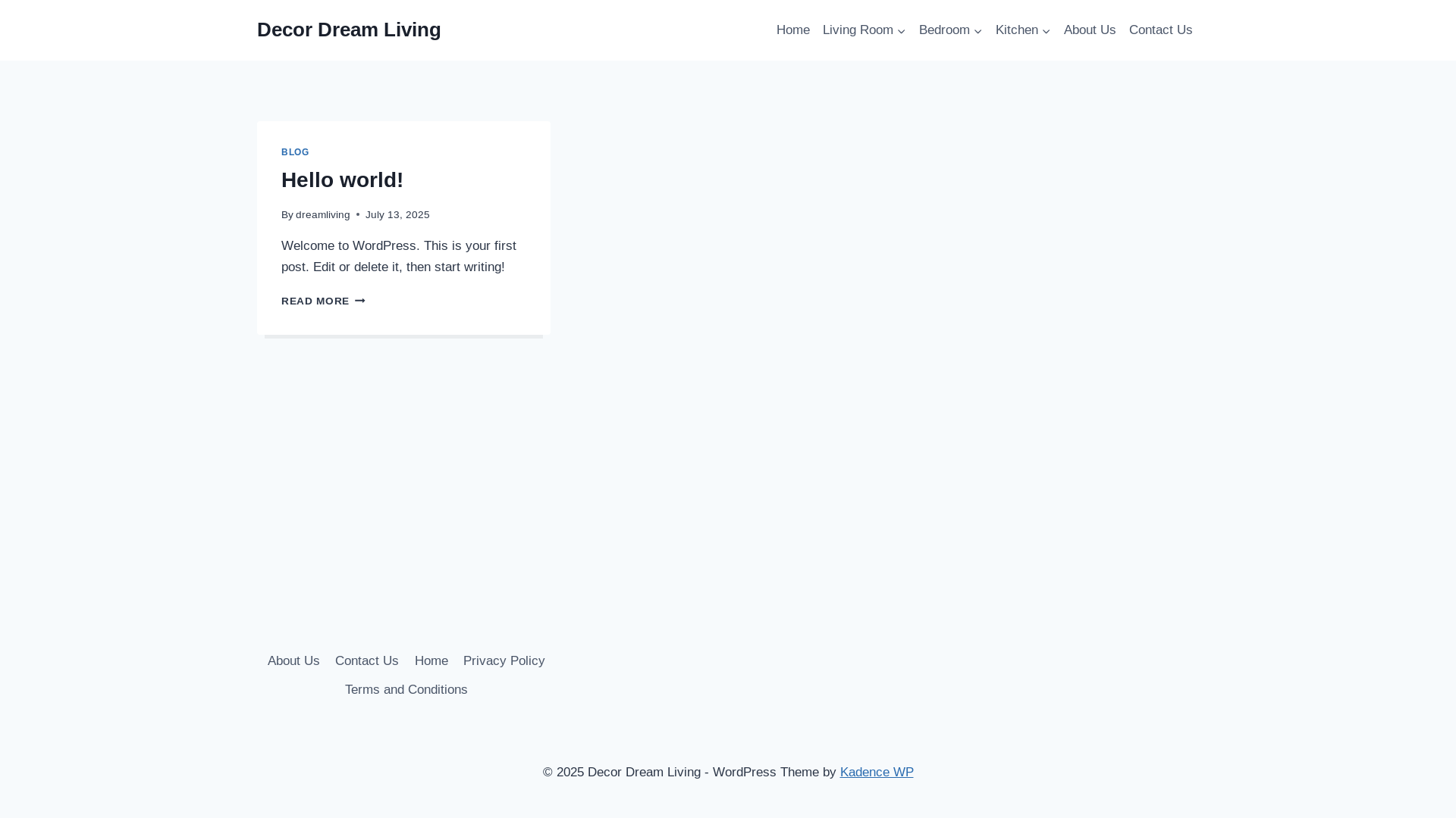 website screenshot of https://decordreamliving.com/