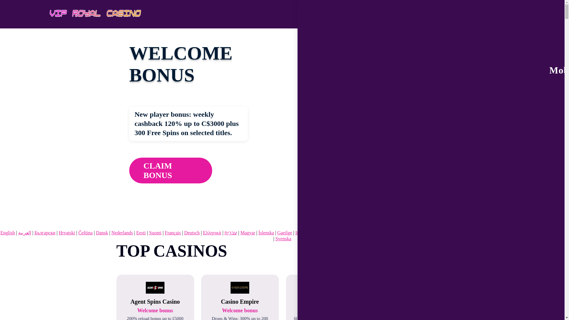 website screenshot of https://viproyal4.bond/