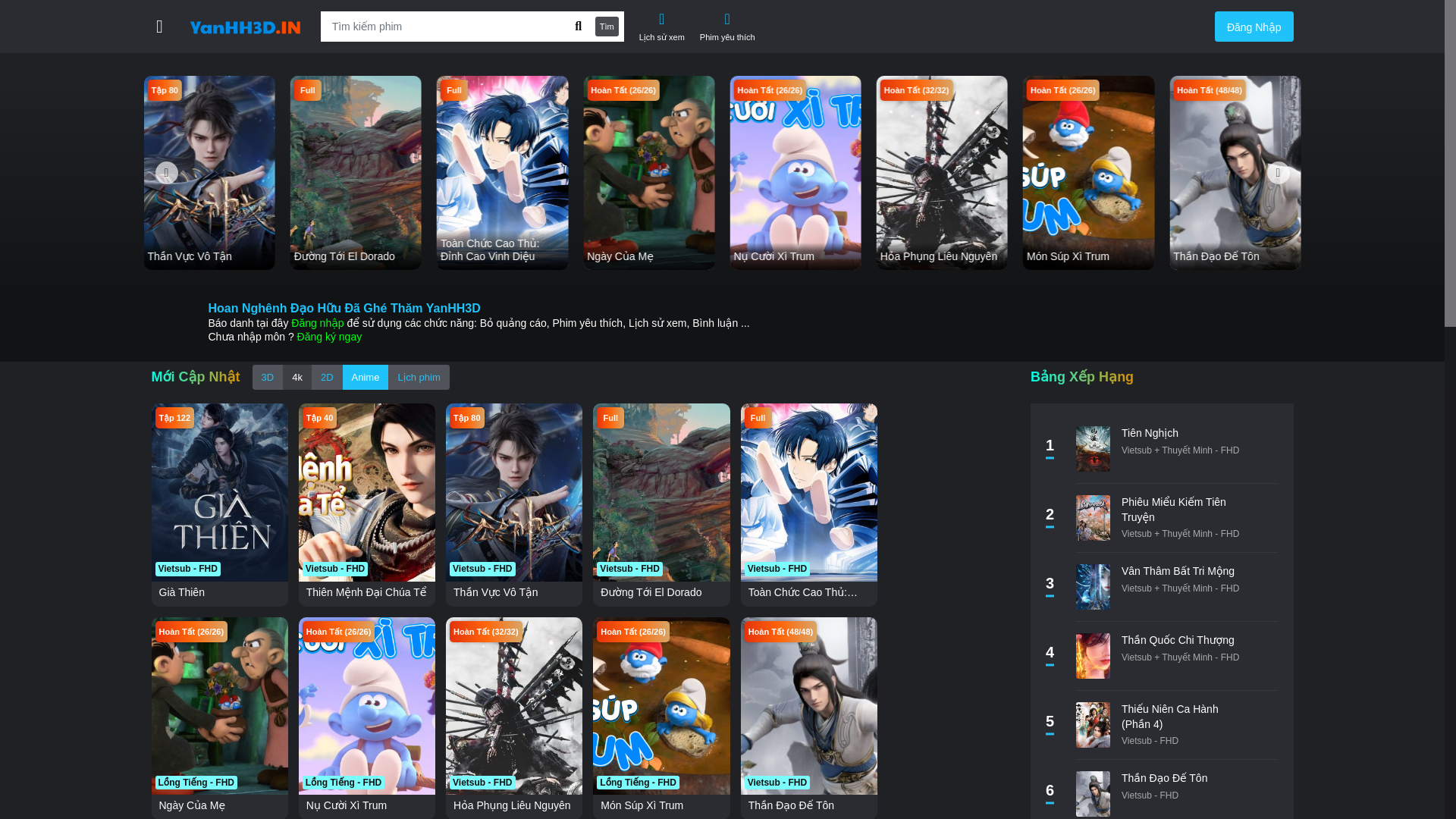website screenshot of https://yanhh3d.in/