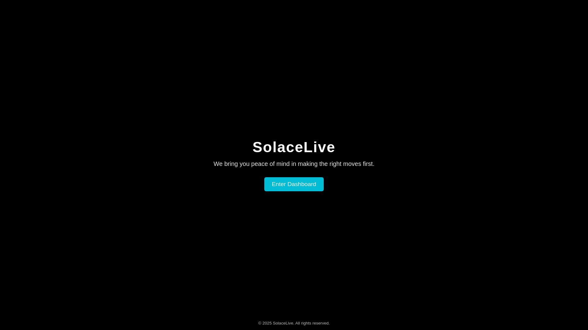website screenshot of https://solaceliveanalytics.com/