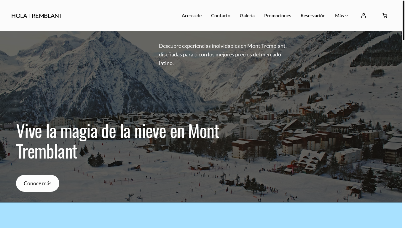 website screenshot of https://holatremblant.com/