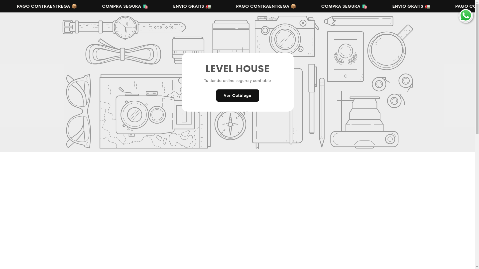 website screenshot of https://levelhousestore.store/