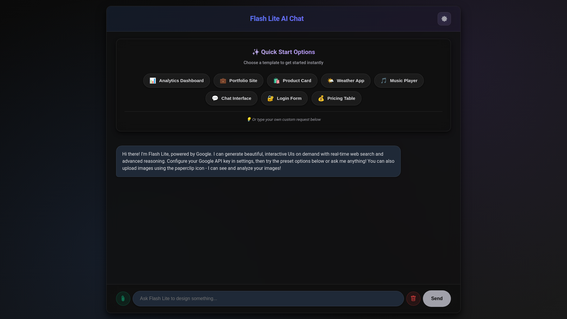 website screenshot of https://flashlite.pages.dev/
