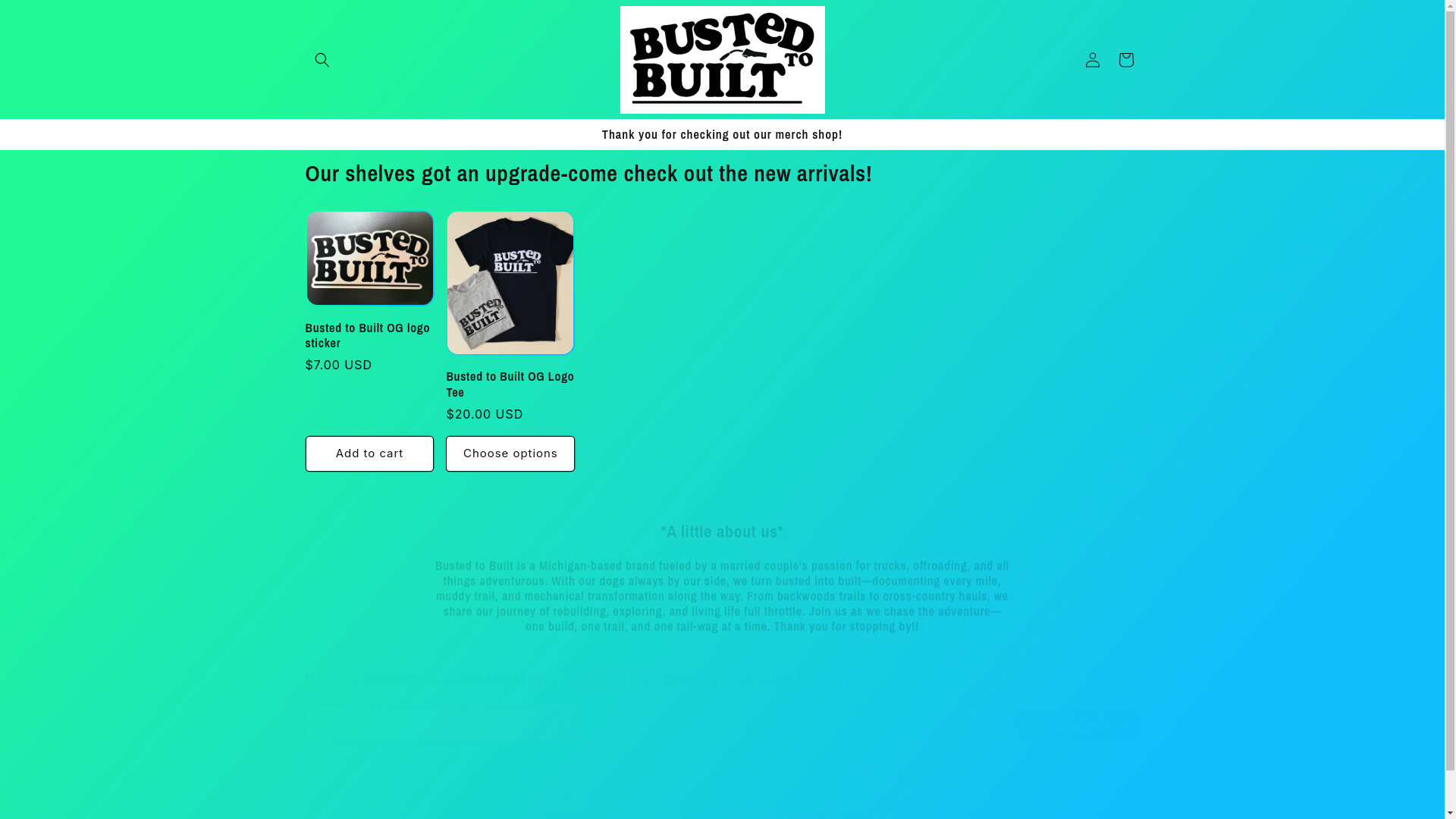 website screenshot of https://bustedtobuilt.com/