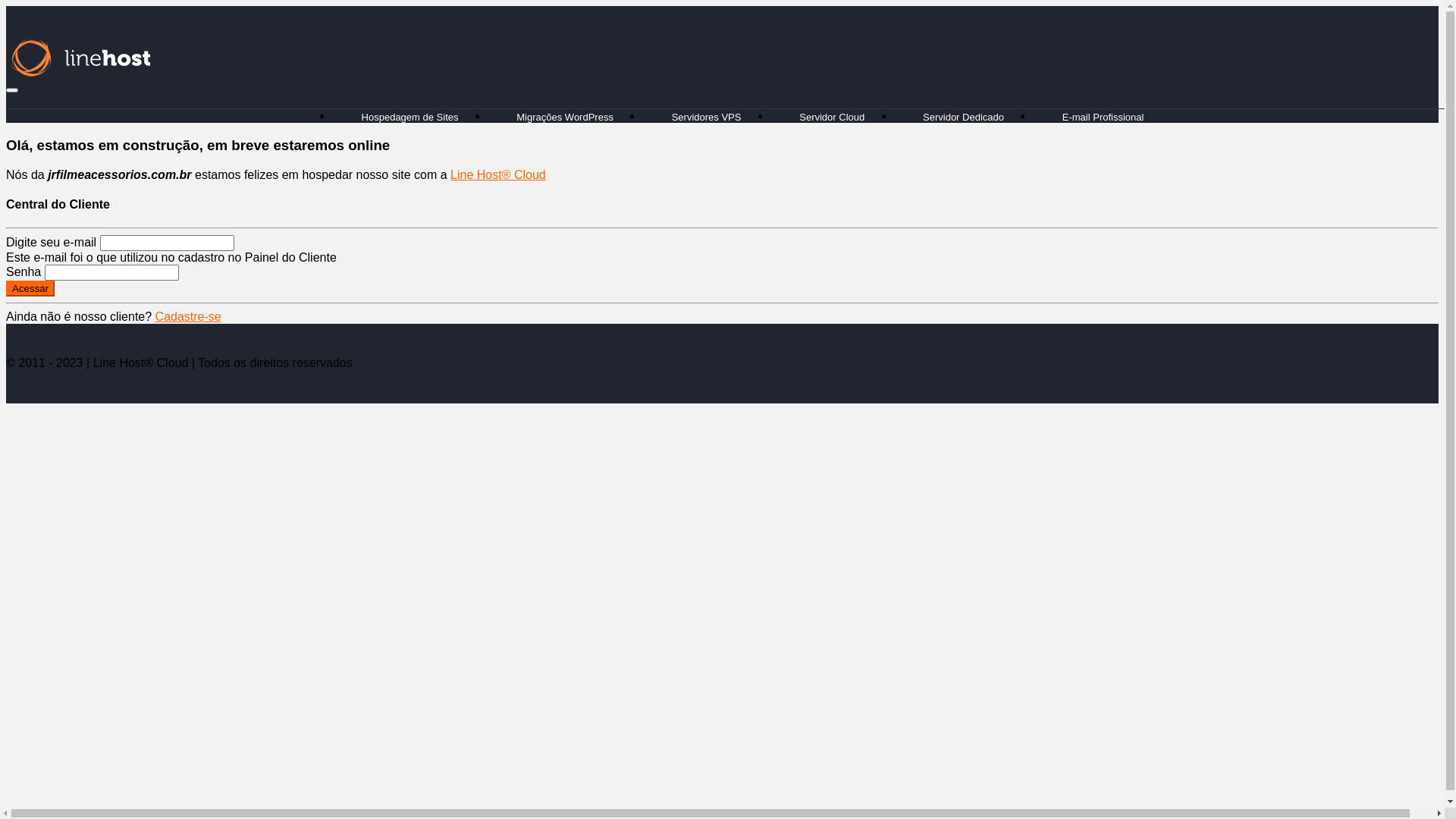 website screenshot of https://jrfilmeacessorios.com.br/