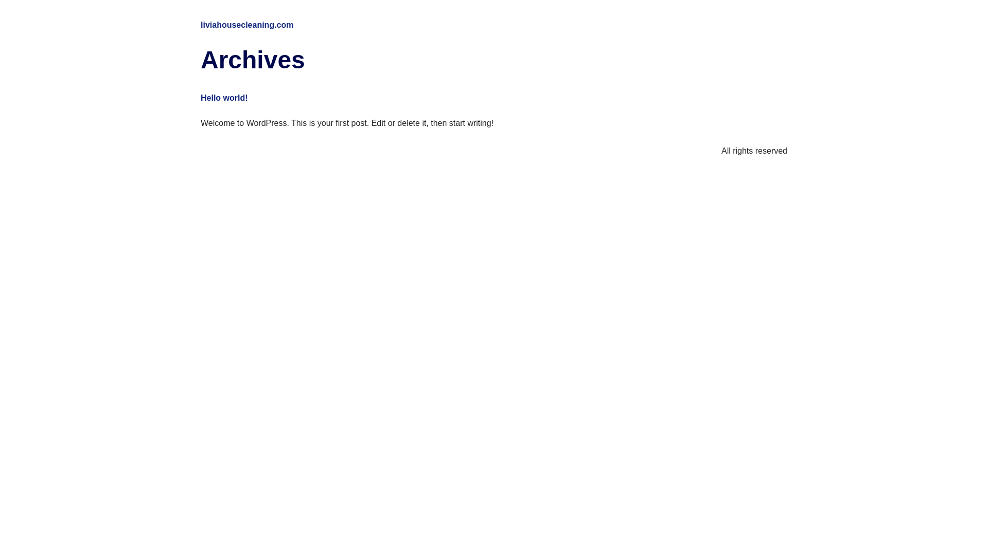 website screenshot of https://liviahousecleaning.com/