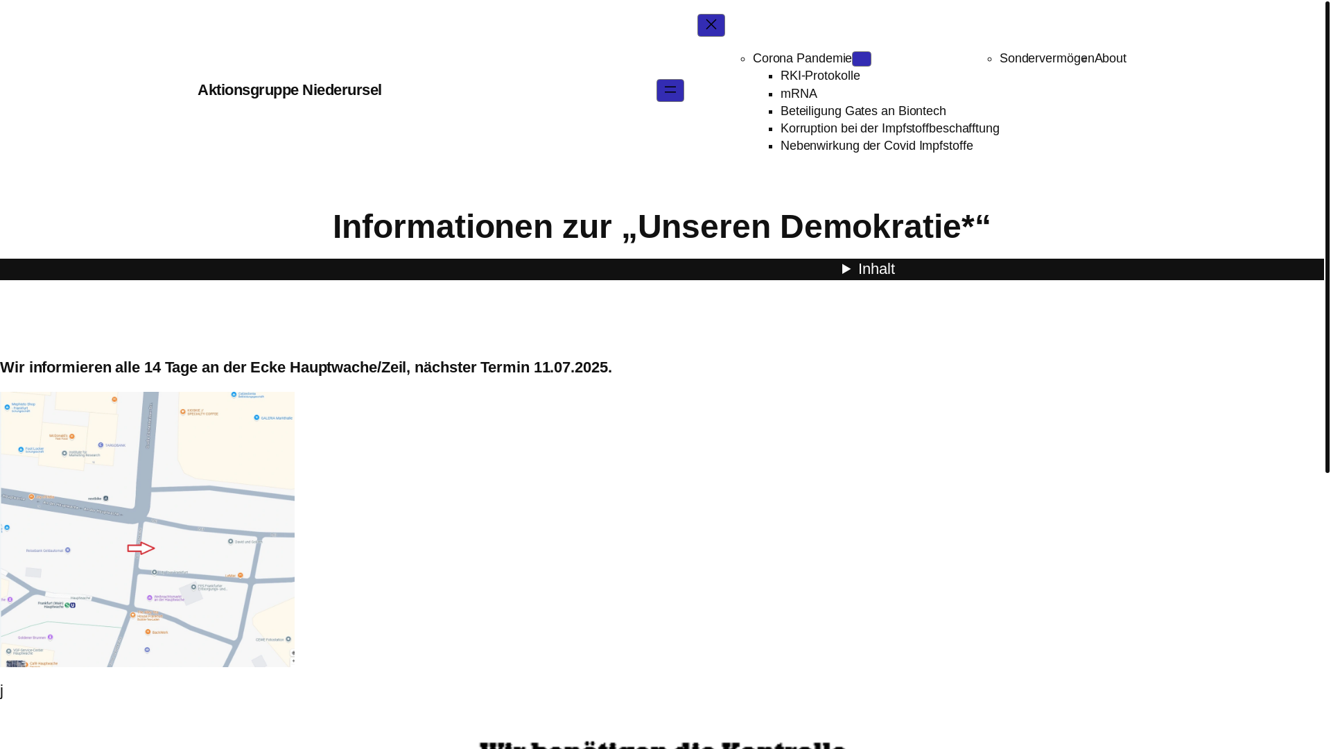 website screenshot of https://unseredemokratie.com/