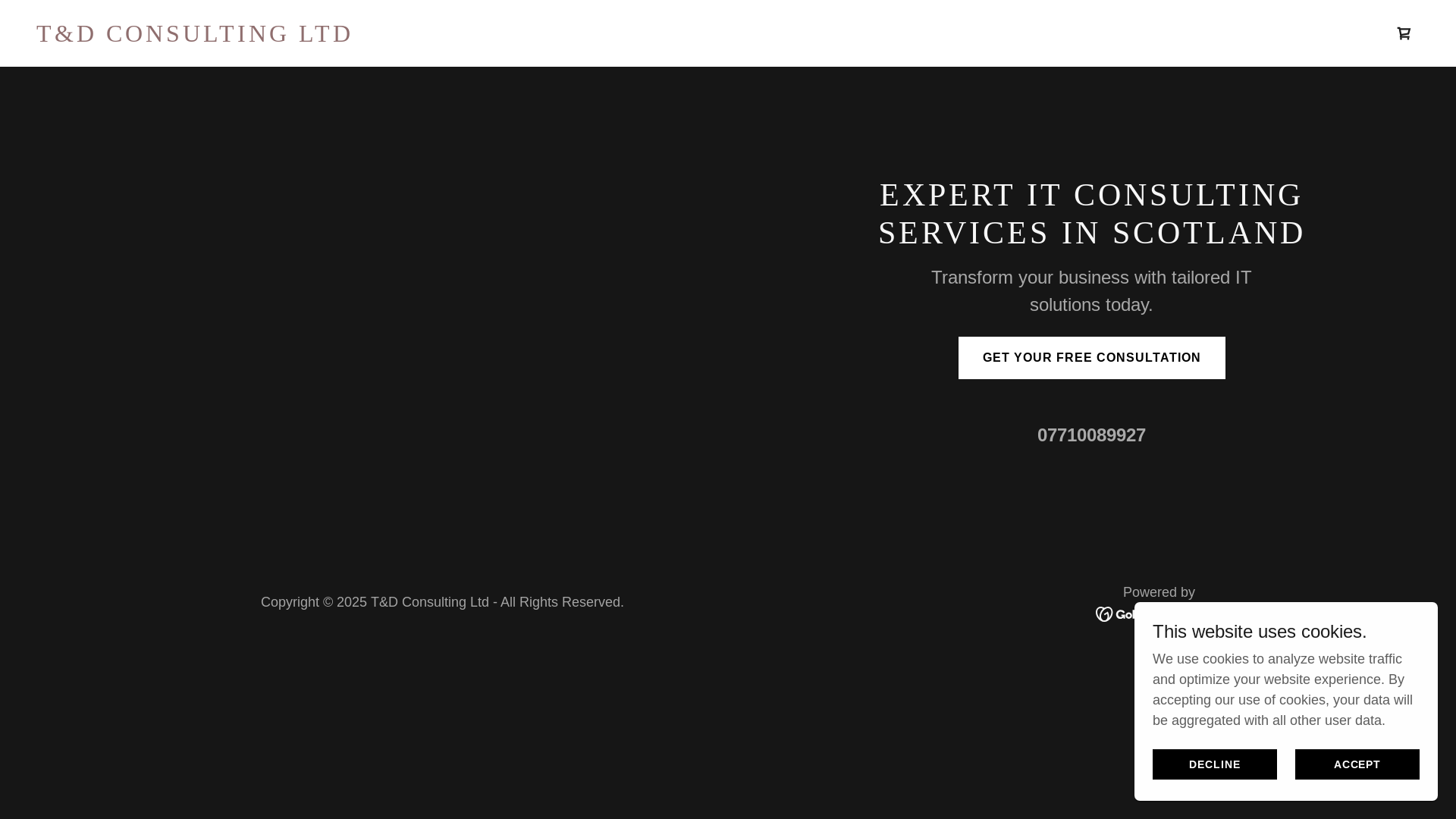 website screenshot of https://tdconsultants.uk/