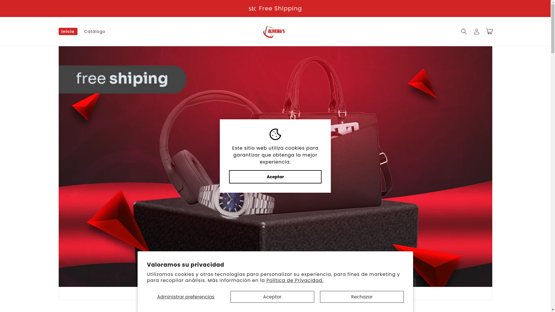 website screenshot of https://oliveirasshop.com/