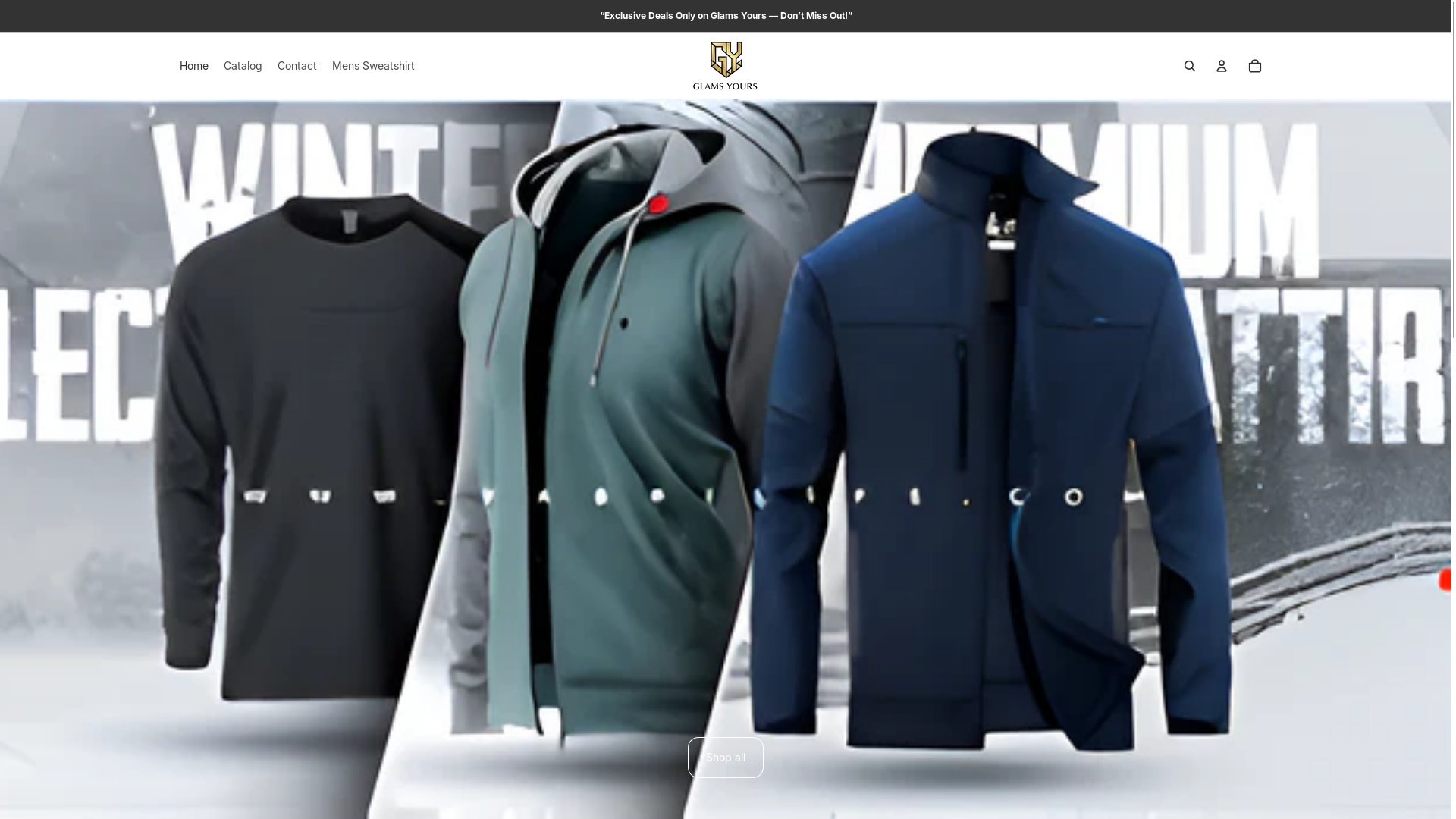 website screenshot of https://glamsyours.com/