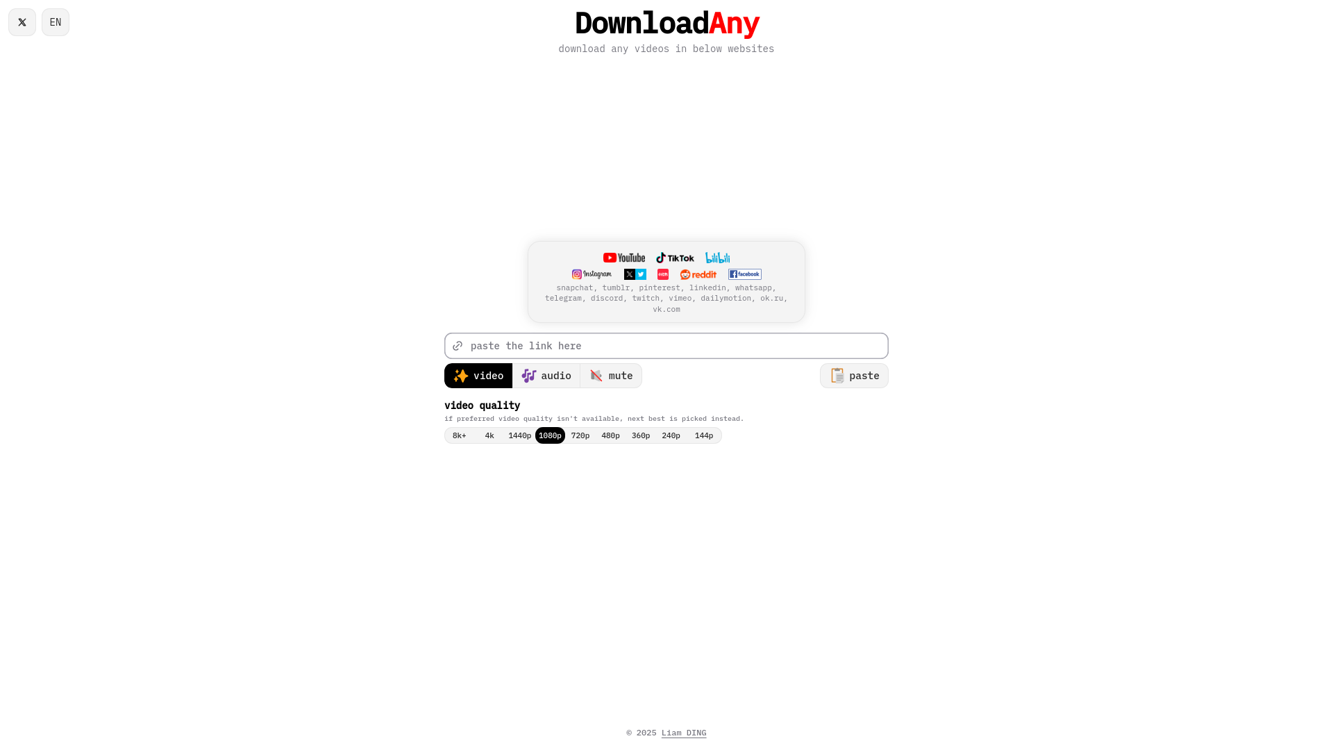 website screenshot of https://downloadany.pages.dev/