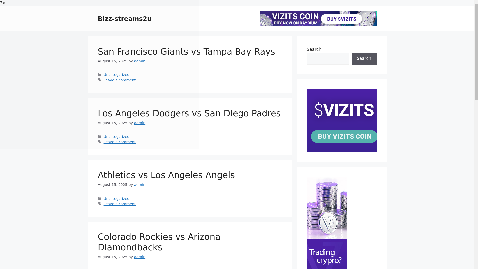 website screenshot of https://bizz-streams2u.xyz/
