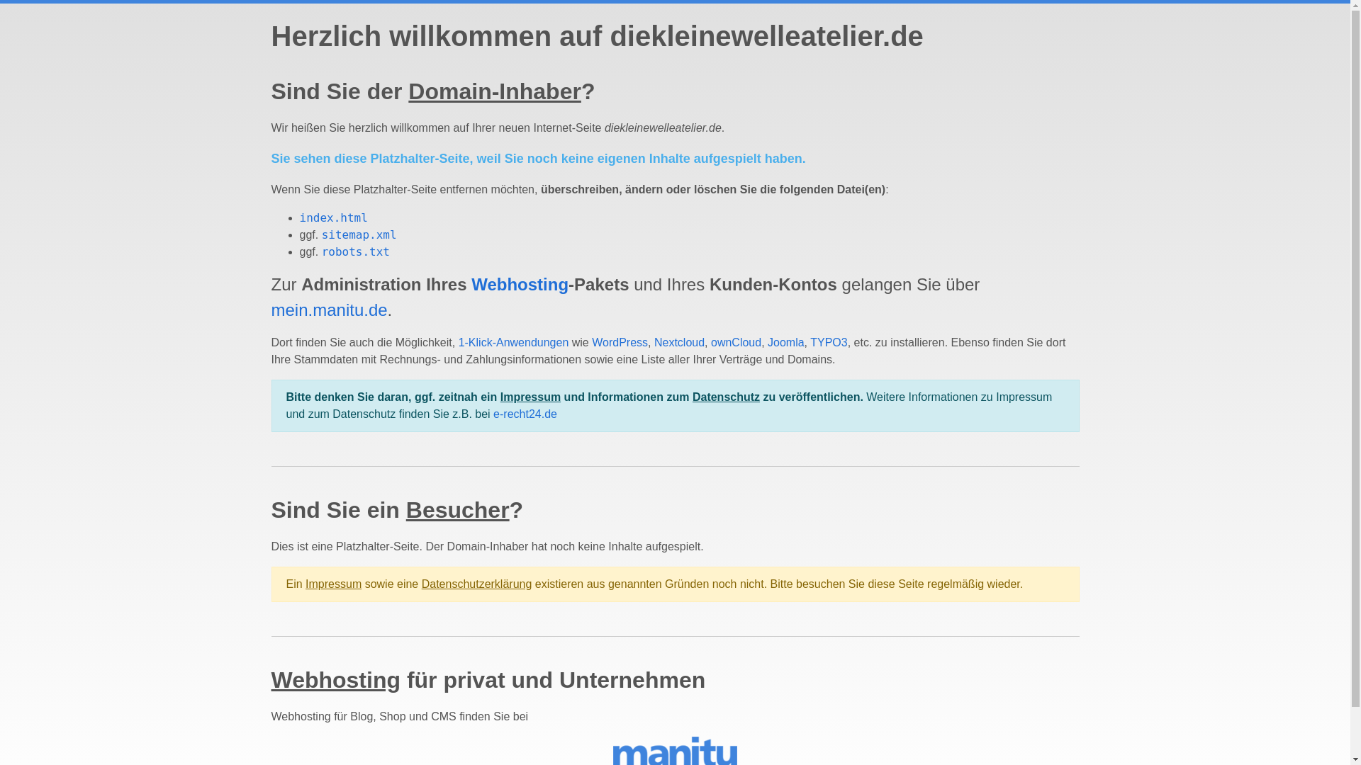 website screenshot of https://diekleinewelleatelier.de/